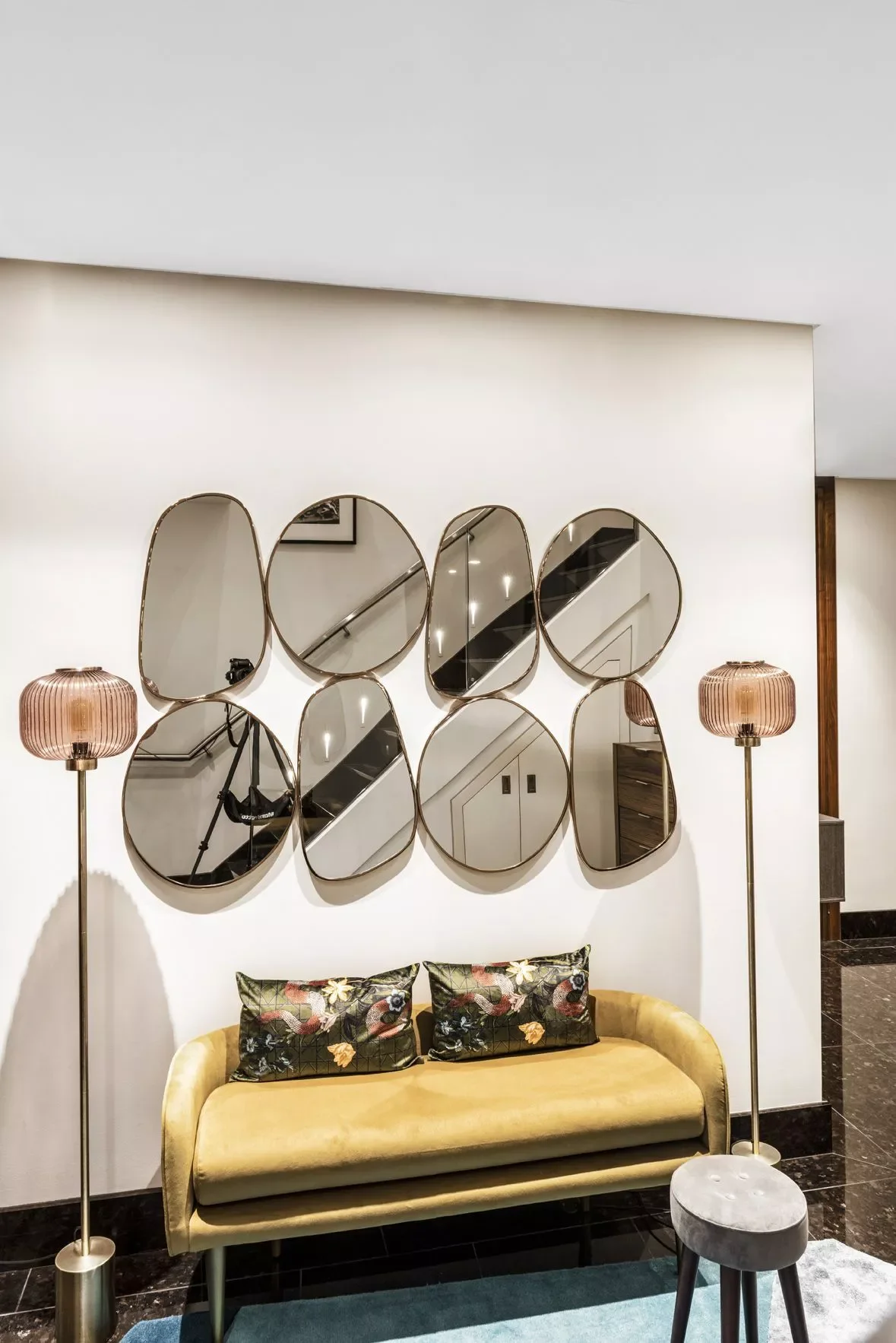 26 Stunning Hallway Decorating Ideas to Transform Your Home's Passageways 13 Make a Mirror Wall