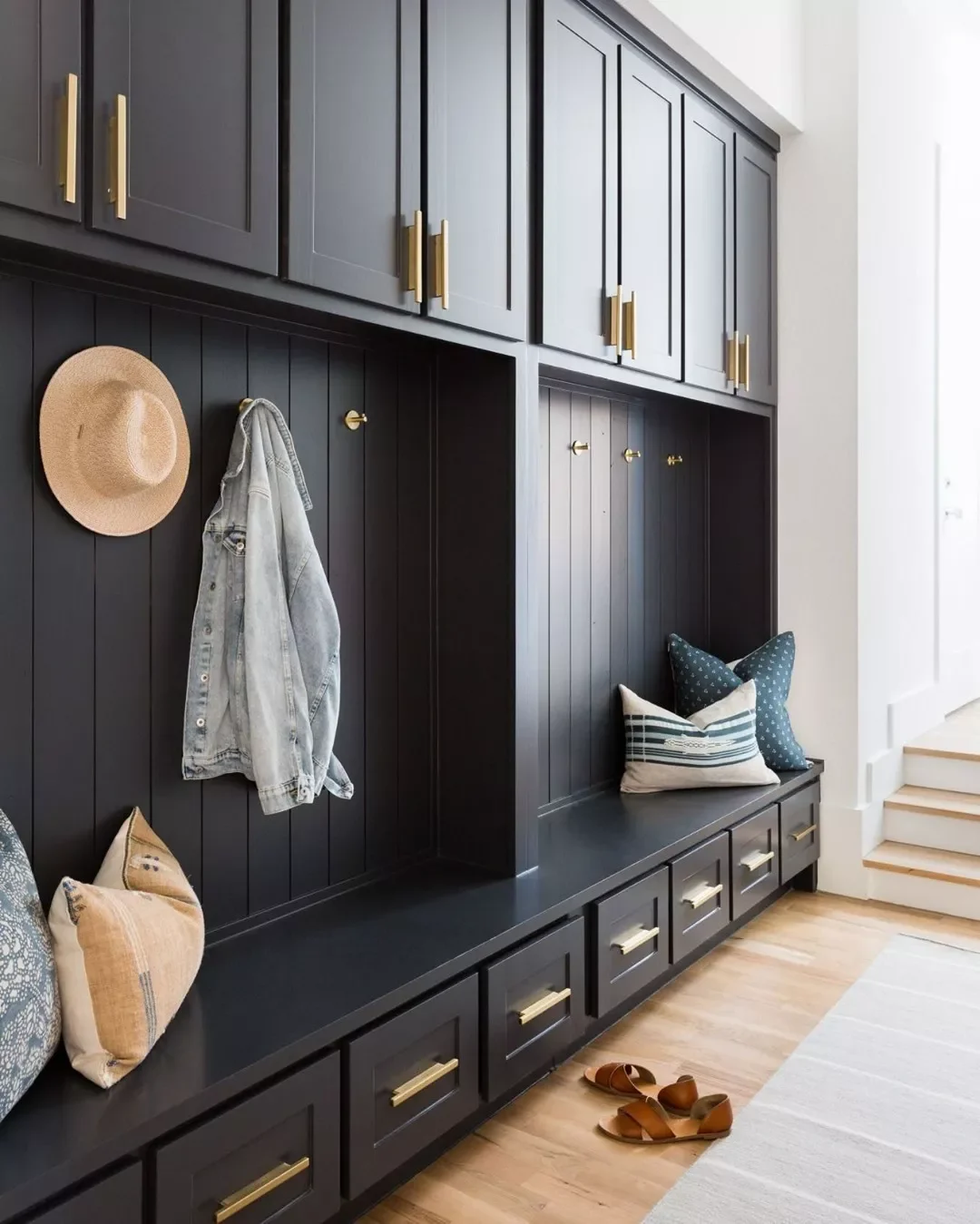46 Creative Mudroom Design Ideas to Transform Your Entryway Make a Statement With a Bold Color