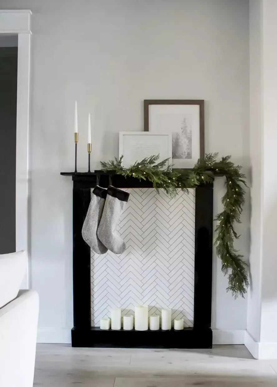 20 Creative DIY Fake Fireplace Projects You Can Build This Weekend 10 Mantel With a Shelf
