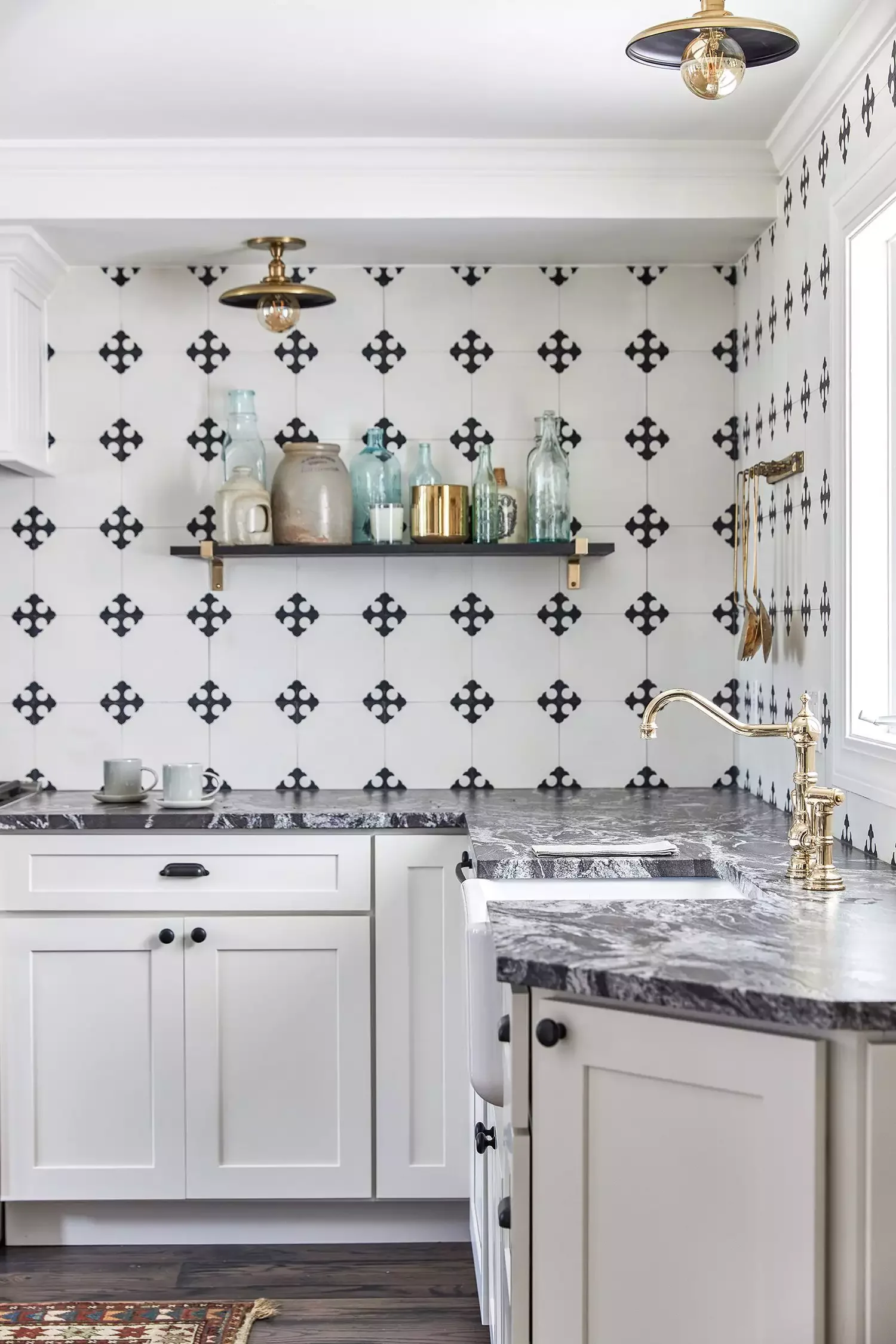 42 Stunning Kitchen Countertop Ideas to Transform Your Space Marble Counters + Tile Wall