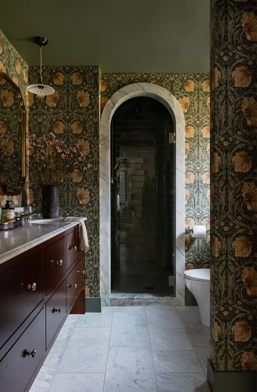 30 Stunning Bathroom Door Designs That Will Transform Your Space 8 Marble-Encased Door