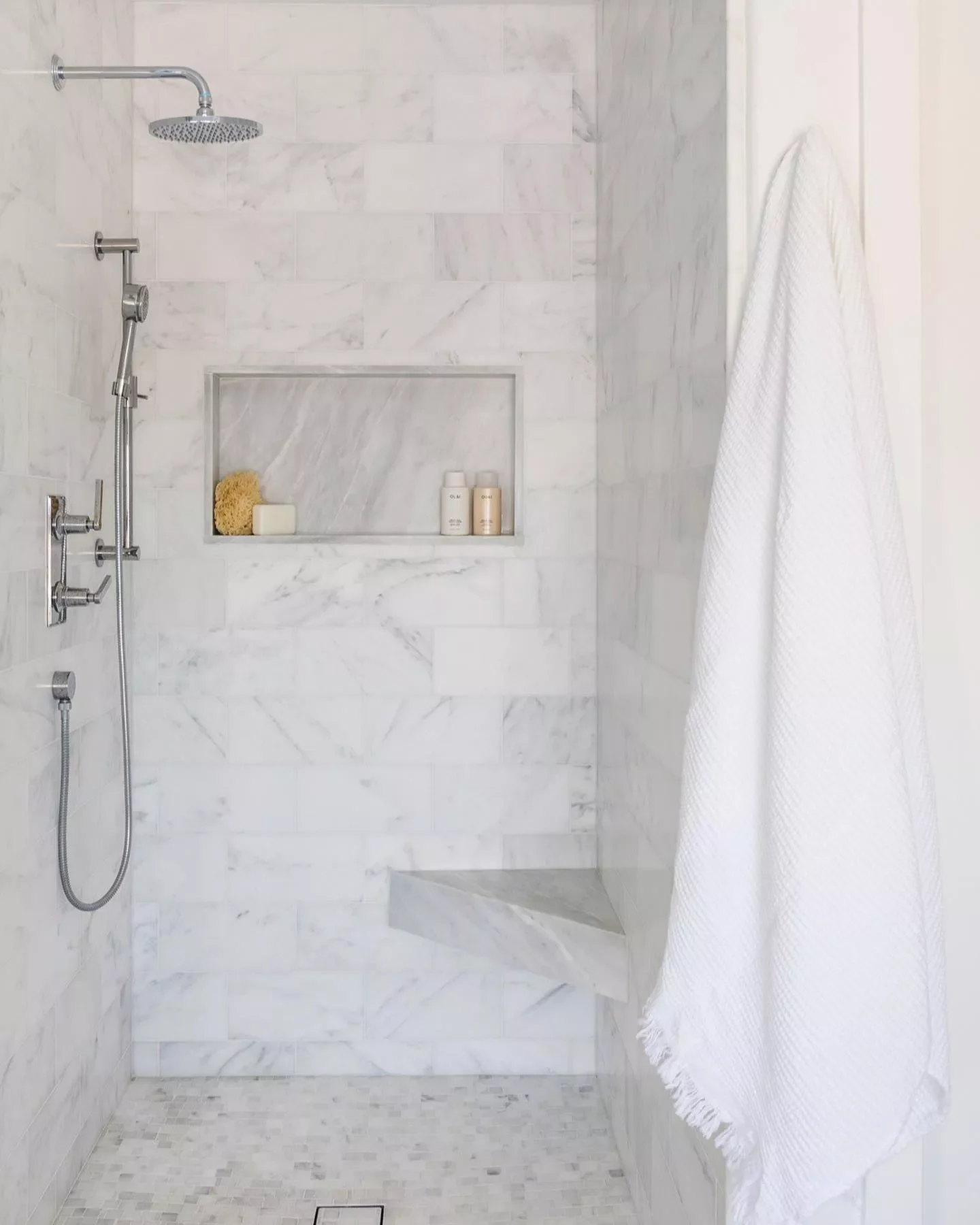 25 Stunning Gray Tile Ideas to Transform Your Bathroom Into a Showstopper 10 Marbleize Your Shower