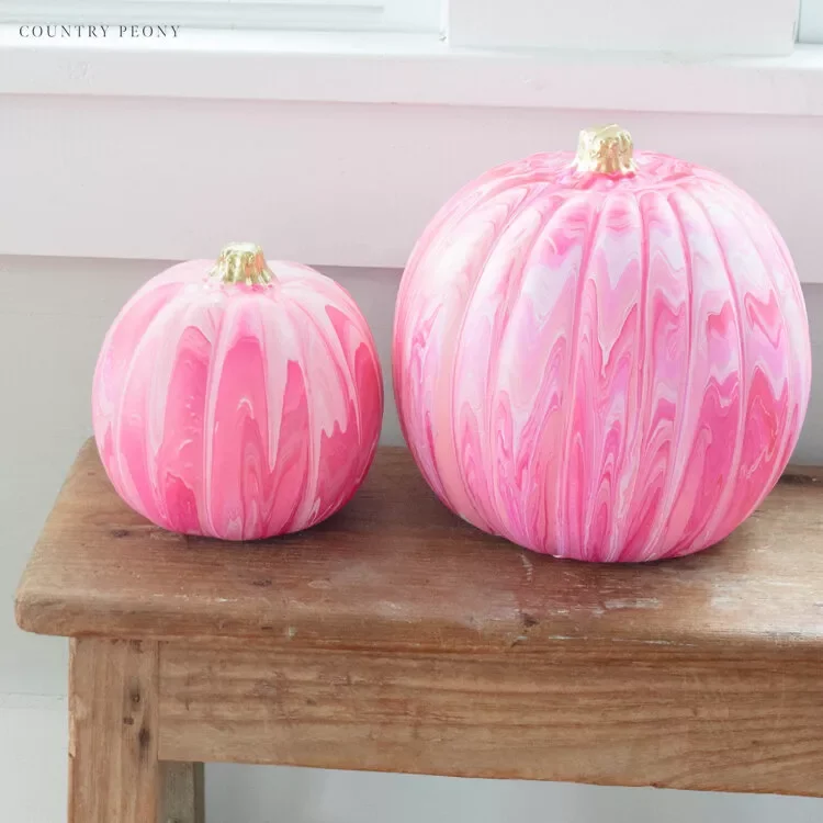 90 Creative Halloween Pumpkin Decorating Ideas to Try This Season 64 Marbleized Pumpkin