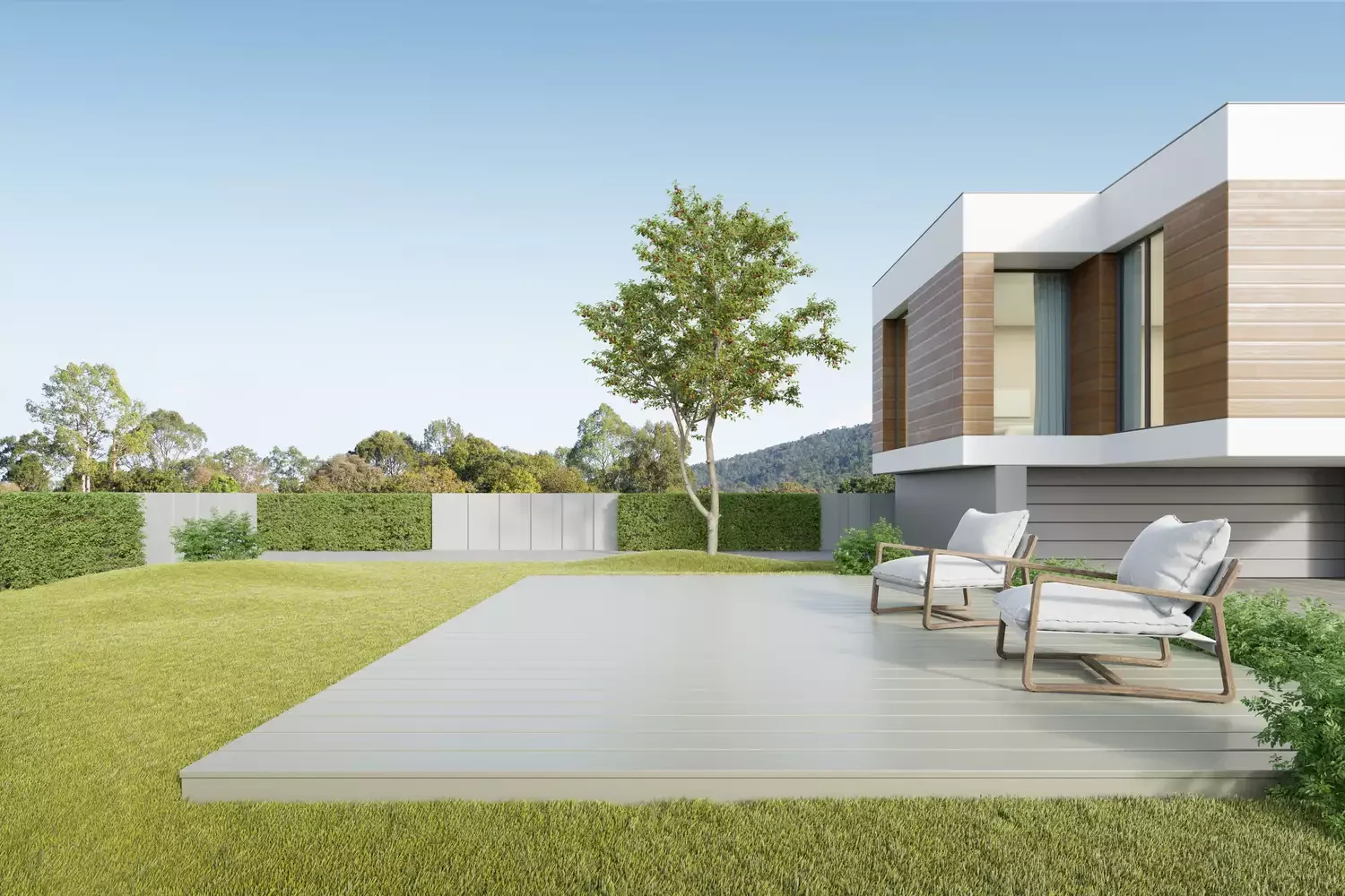 15 Beautiful Floating Deck Designs That Transform Any Outdoor Space 9 Match the Deck to the House