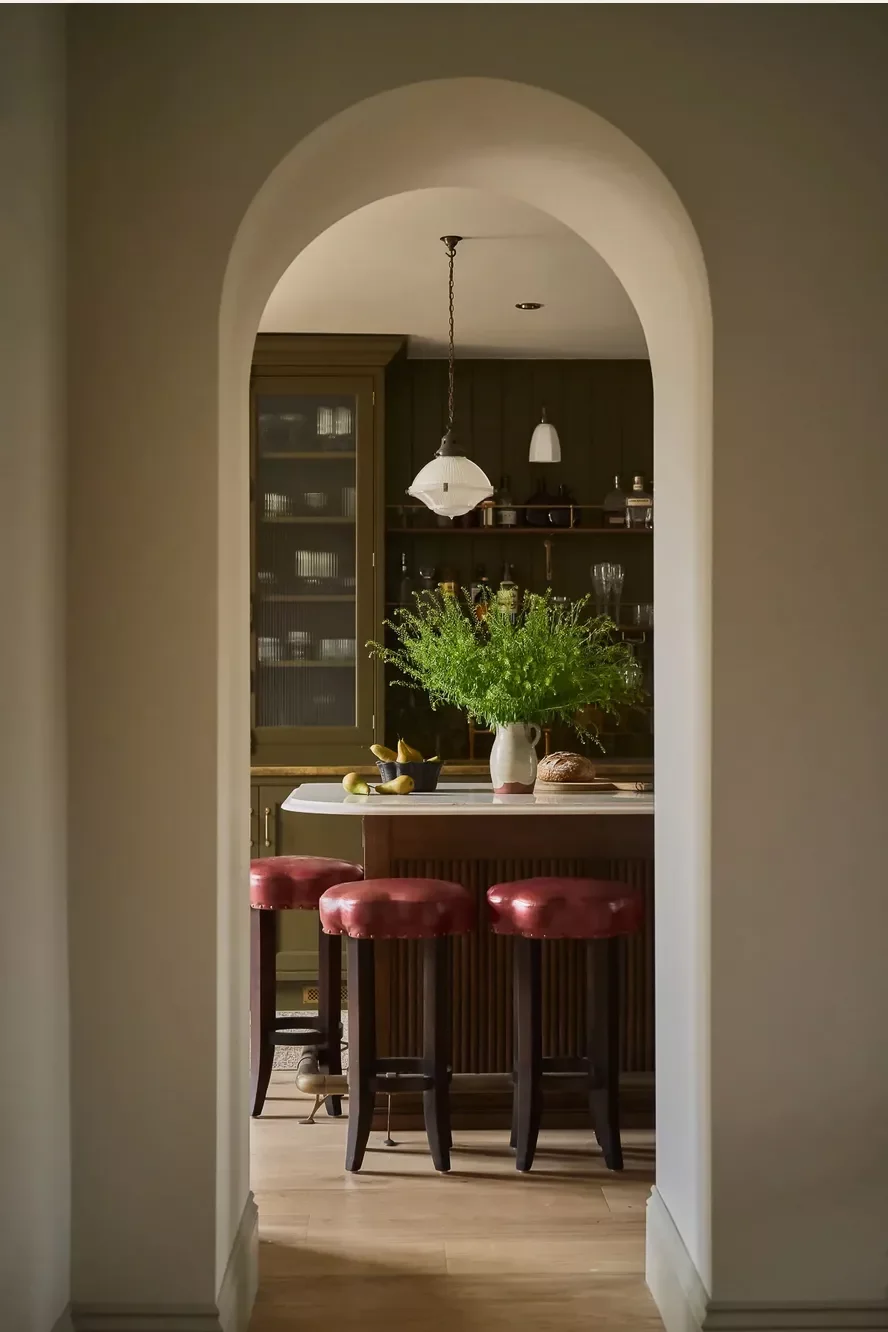 19 Gorgeous Olive Green Kitchen Cabinet Designs That Elevate Your Kitchen Match the Island
