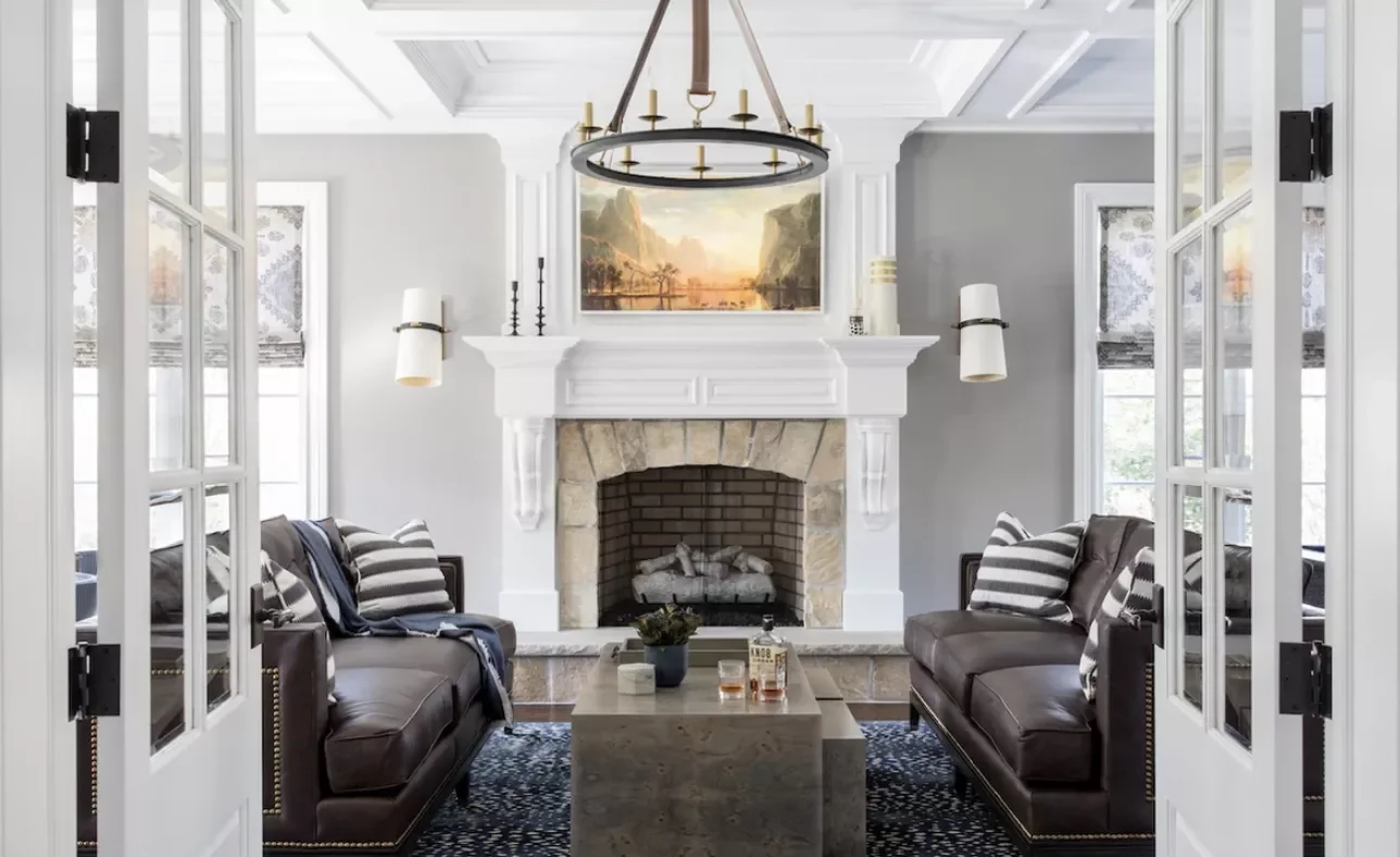 15 Stunning Tray Ceiling Paint Ideas to Transform Your Space 15 Match the Mantel