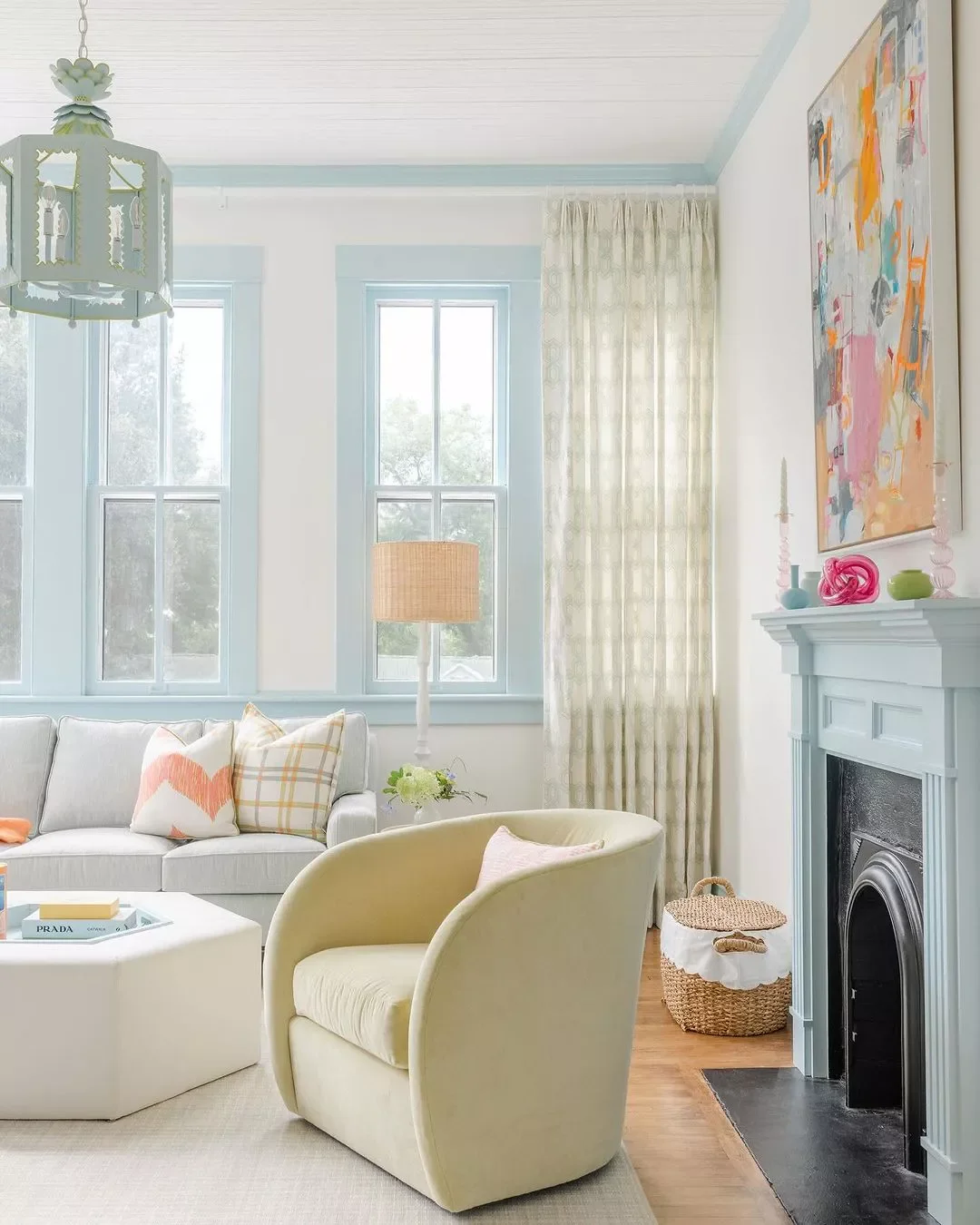36 Stunning Painted Fireplace Ideas to Transform Your Living Space 34 Match the Trim