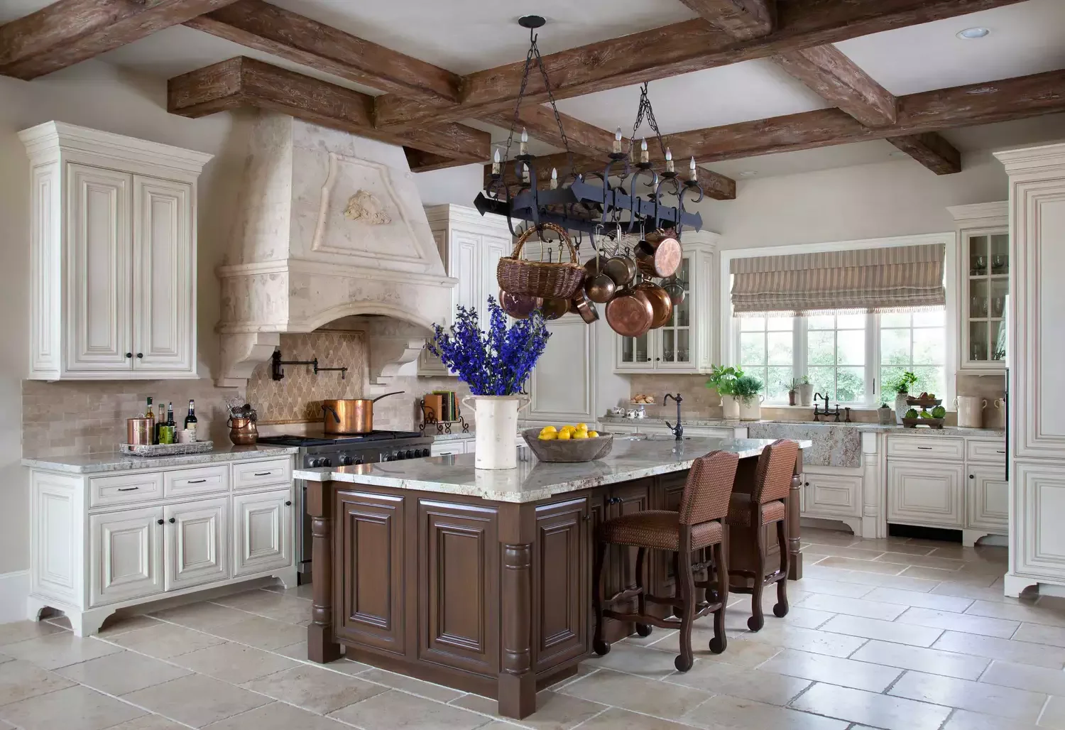 37 Stunning Backsplash Ideas That Make White Cabinets and Granite Countertops Shine Matched Range Hood