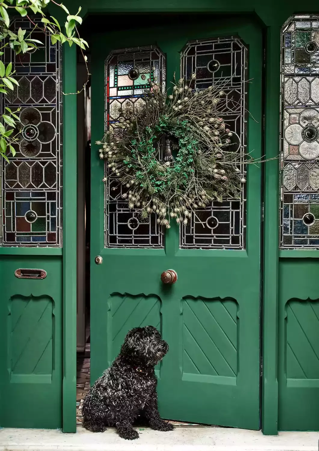 68 Christmas Front Porch Ideas That Make Your Home the Envy Matching Wreath and Door