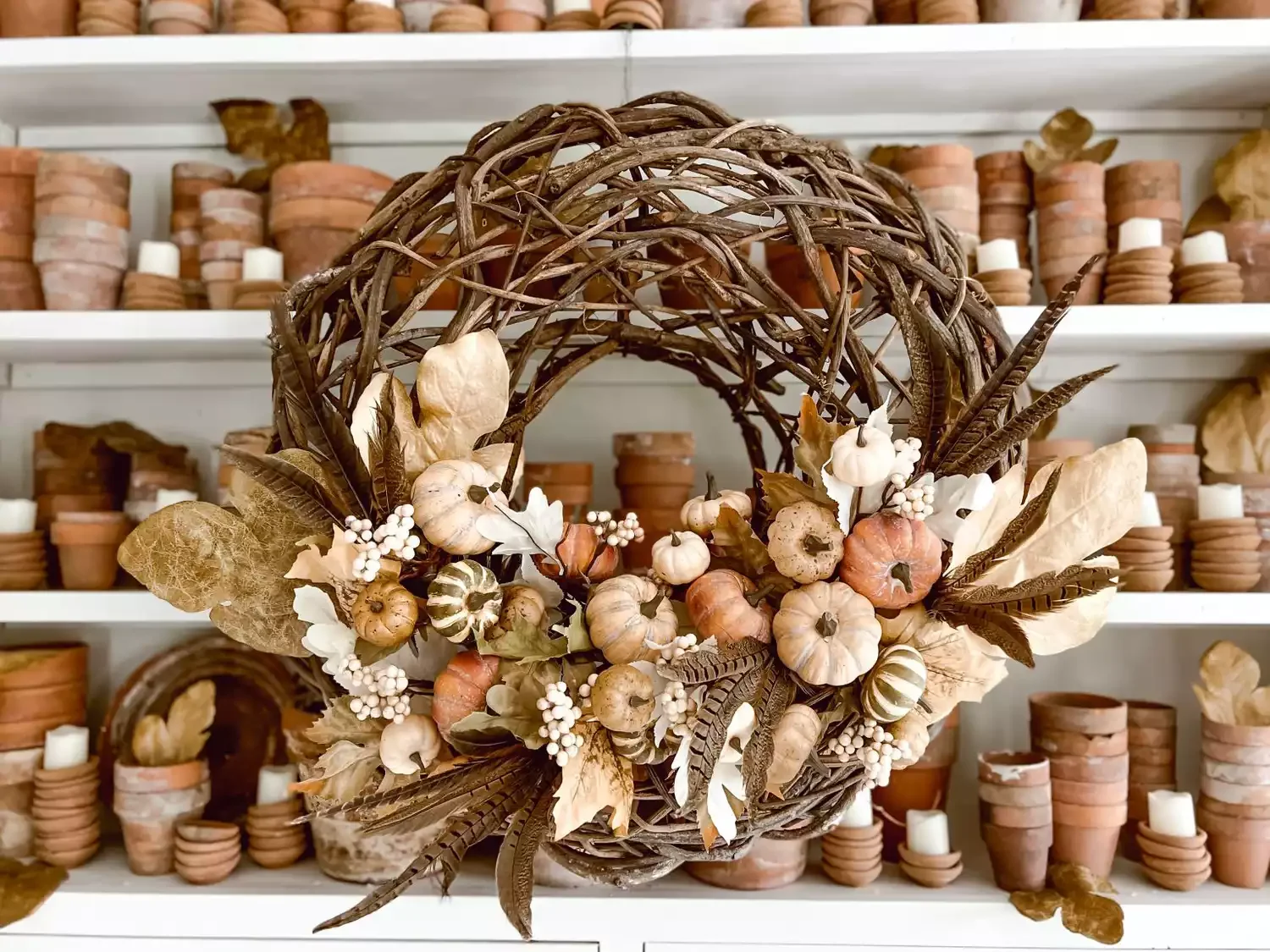 66 Beautiful Fall Wreath DIY Ideas to Welcome Autumn Into Your Home 12 Maximalist DIY Fall Wreath