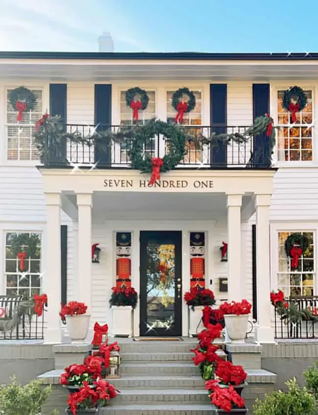 25 Christmas Balcony Ideas That Create a Holiday Wonderland Maximalist Holiday Balcony