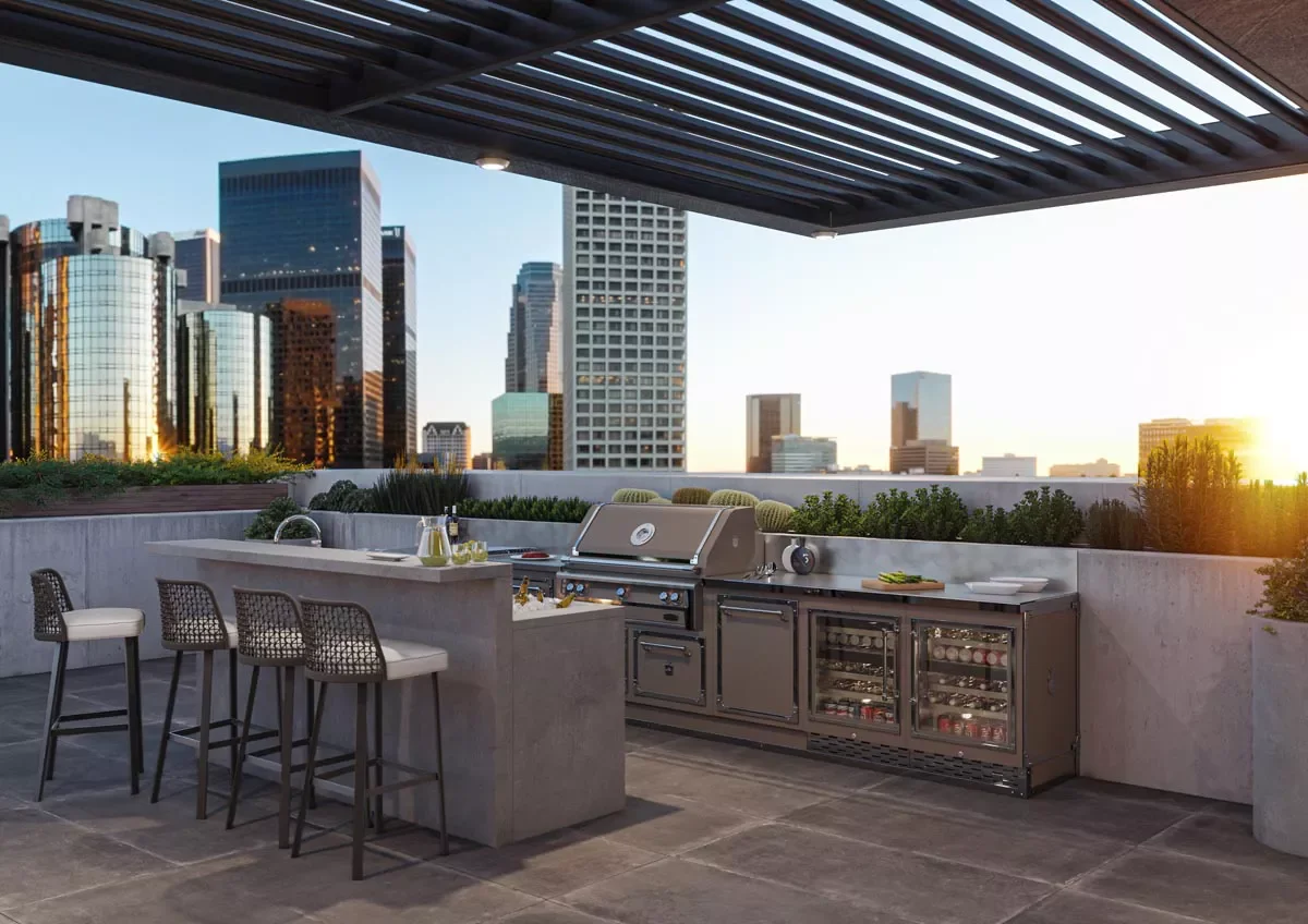 40 Stunning Outdoor Bar Ideas to Transform Your Backyard Entertainment Space 16 Maximize a Rooftop View
