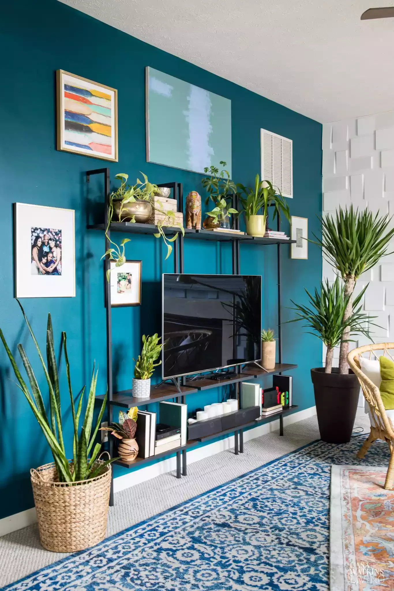35 Creative Family Room Ideas for the Ultimate Hangout Space 23 Media Center Bookshelf