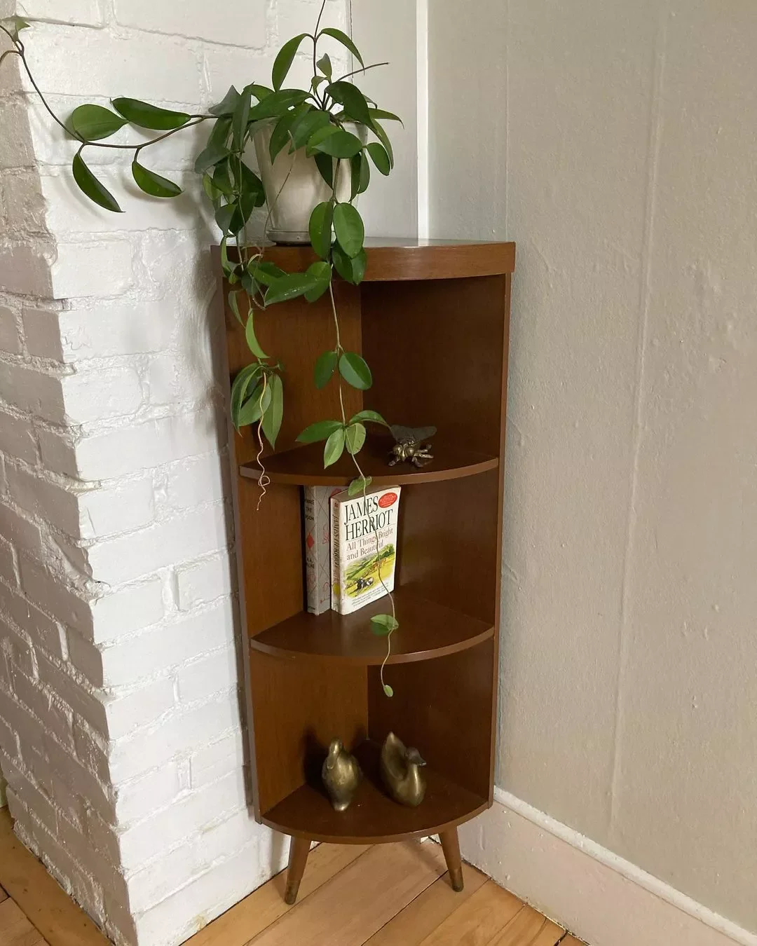 47 Creative Corner Shelf Ideas That'll Transform Your Space Midcentury Corner Shelf