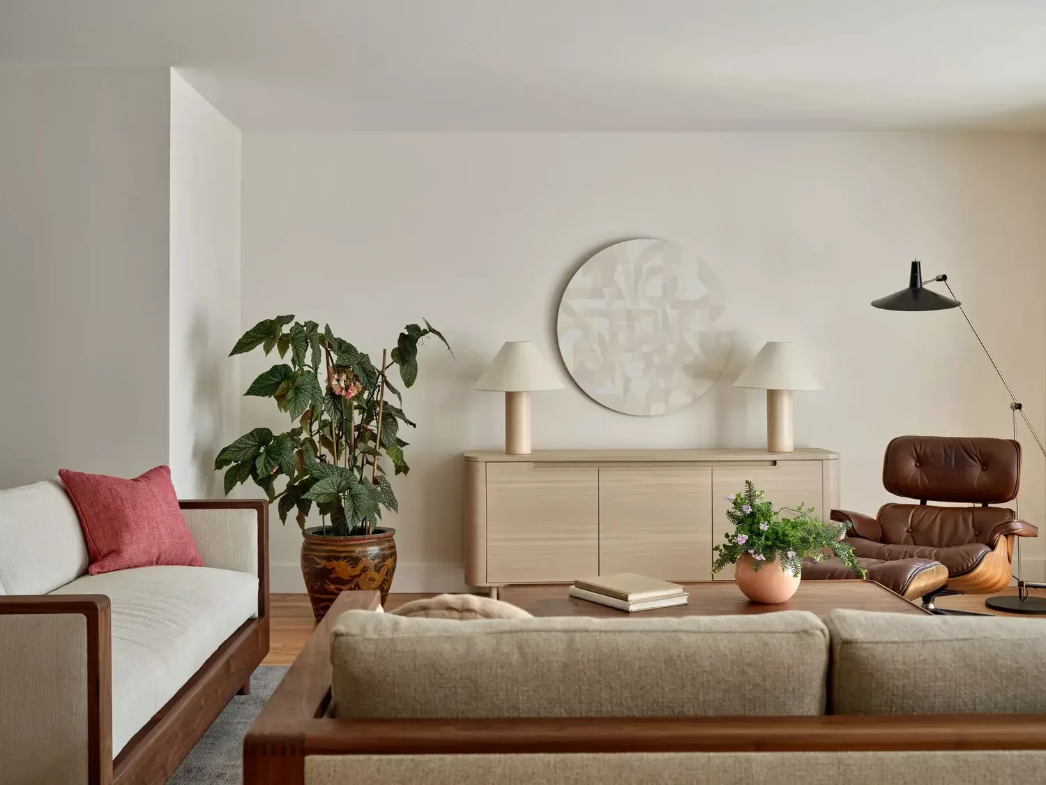 37 Timeless Neutral Living Room Ideas That Create Cozy, Stylish Spaces 5 Midcentury Modern Style