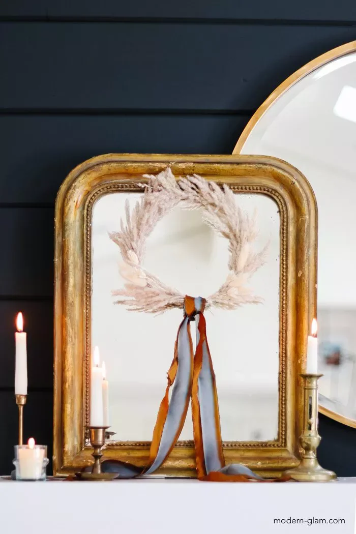 66 Beautiful Fall Wreath DIY Ideas to Welcome Autumn Into Your Home 47 Mini DIY Pampas Wreath