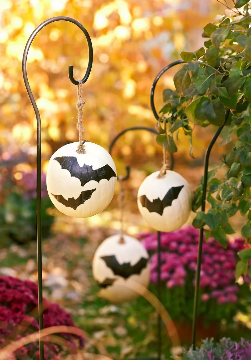 46 Creative Pumpkin Painting Ideas for Fall Home Decor 5 Miniature Bat Pumpkins