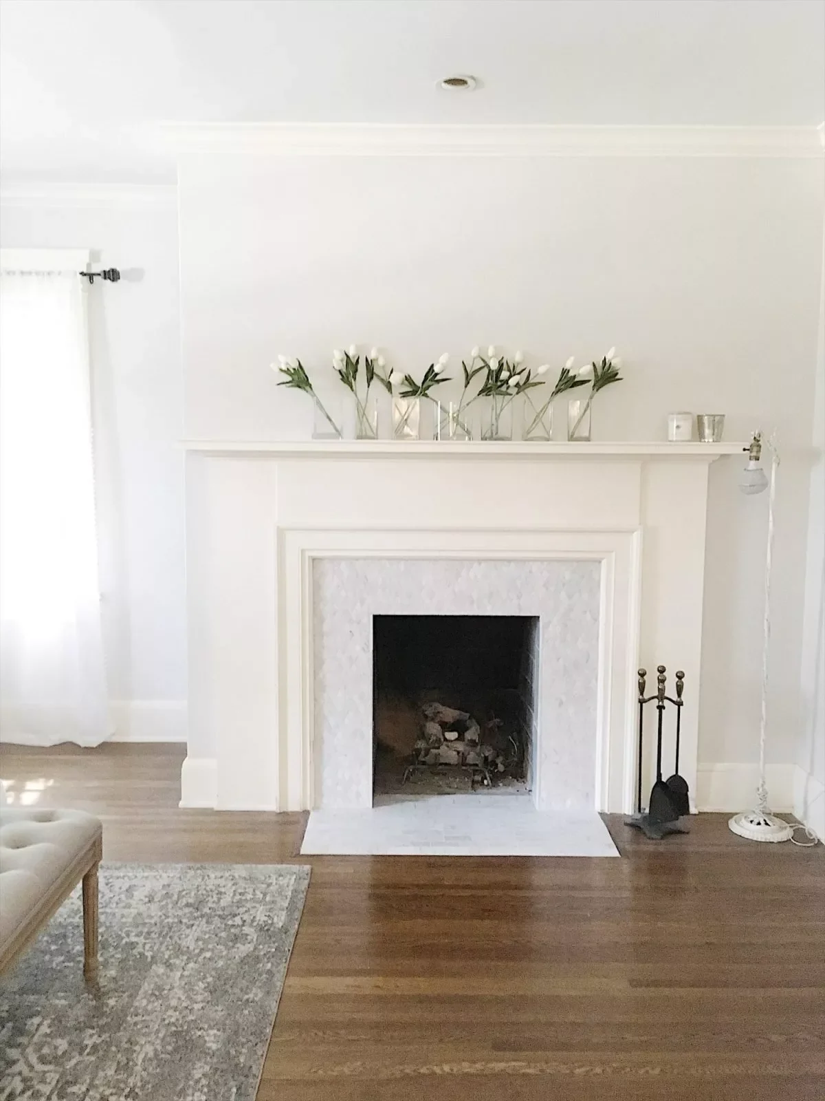 30 Beautiful Spring Mantel Ideas That Will Transform Your Living Space 16 Minimalist Tulips
