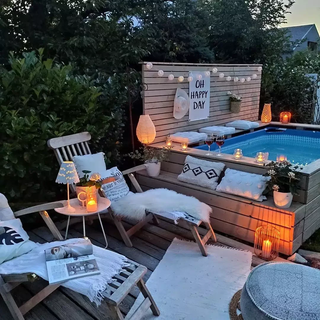 14 Stunning Pool Lighting Ideas That Will Transform Your Backyard Oasis 9 Mix Candles, Lanterns, and More