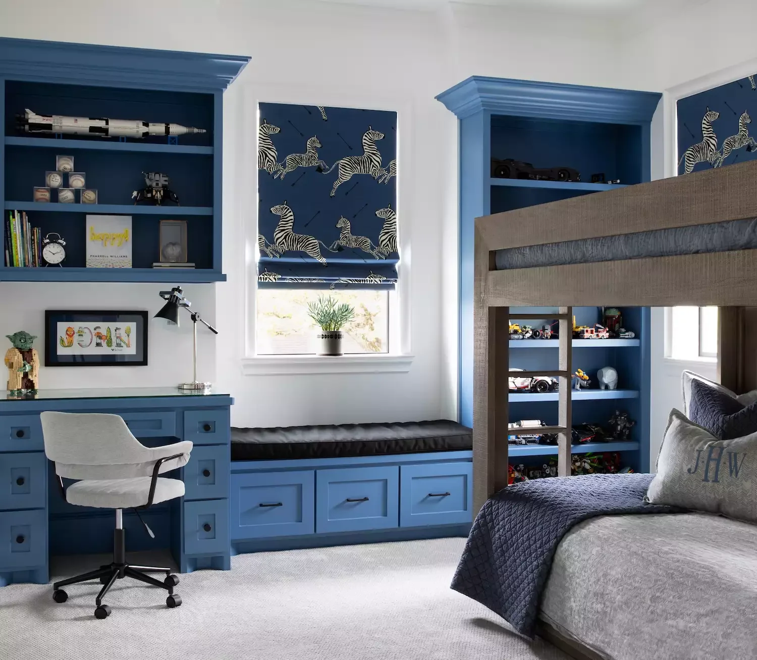 52 Amazing Boys' Bedroom Ideas That Will Make Parents Smile Too 36 Mix Color and Pattern