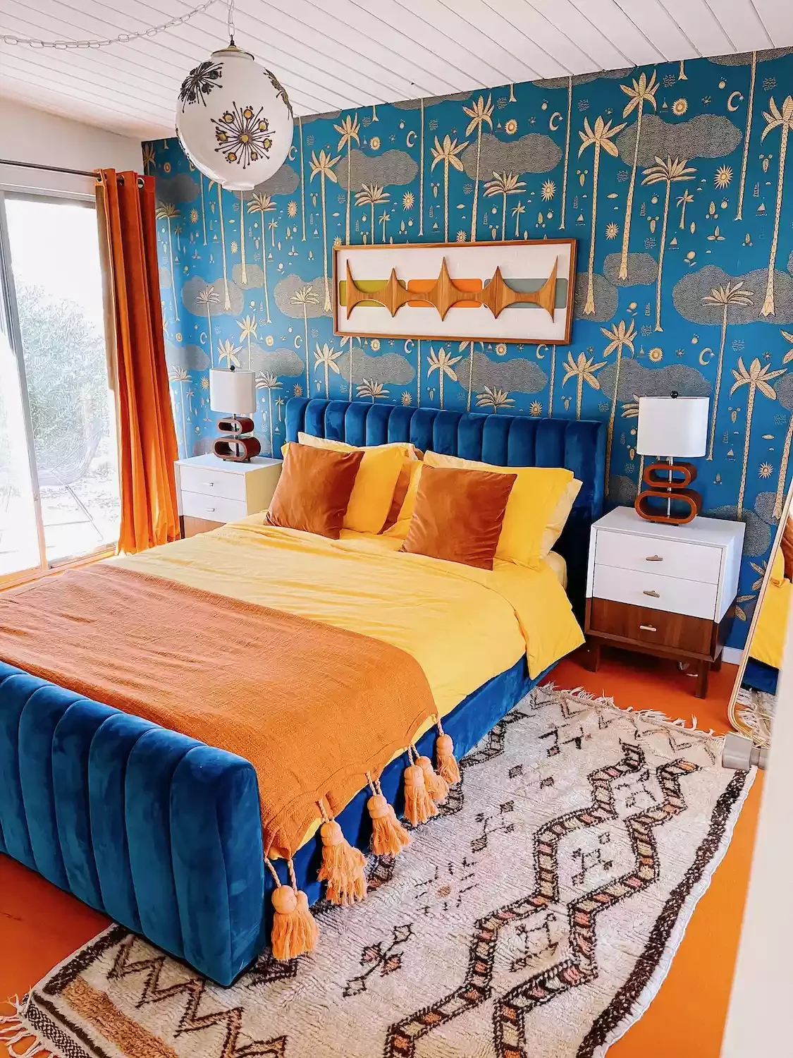48 Bohemian Bedroom Ideas That Feel Effortlessly Chic and Personal 41 Mix Color and Pattern