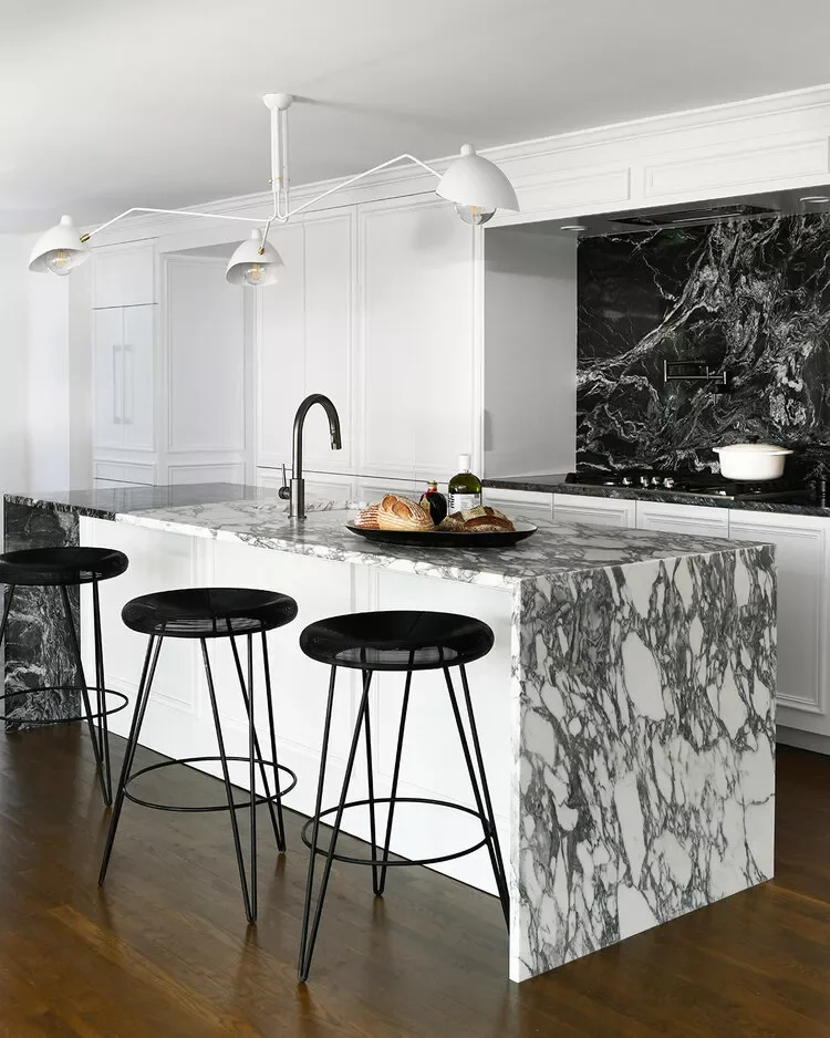 39 Fresh Modern Kitchen Ideas That Will Transform Your Space 36 Mix Dramatic Stone Finishes