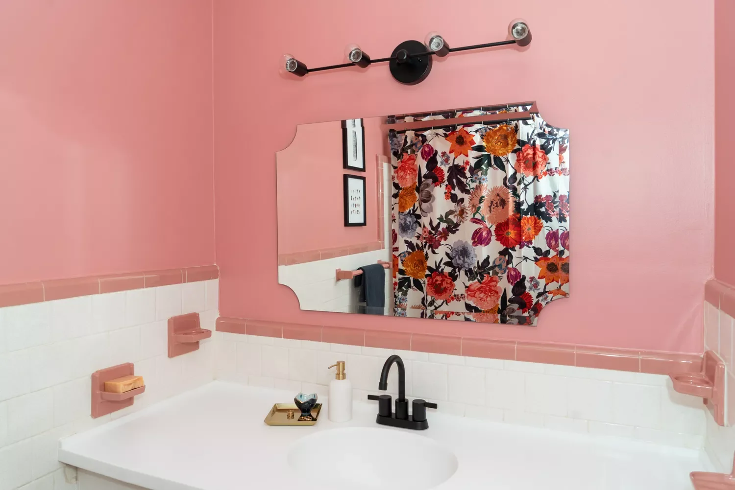 40 Stunning Pink Bathroom Ideas That Balance Playfulness with Elegance 4 Mix Old and New