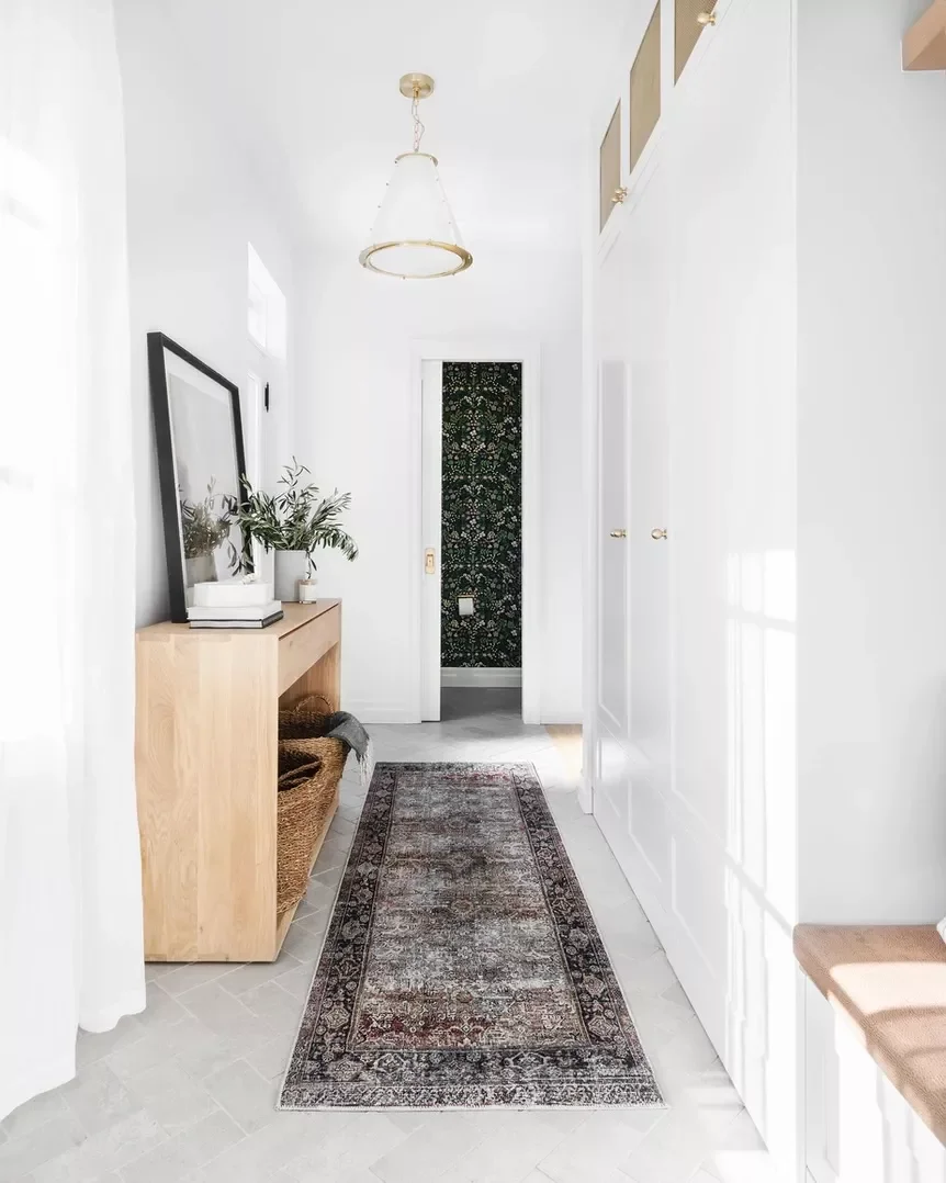 30 Smart Ways to Transform Your Narrow Hallway Into a Stylish Space 5 Mix Open and Closed Storage