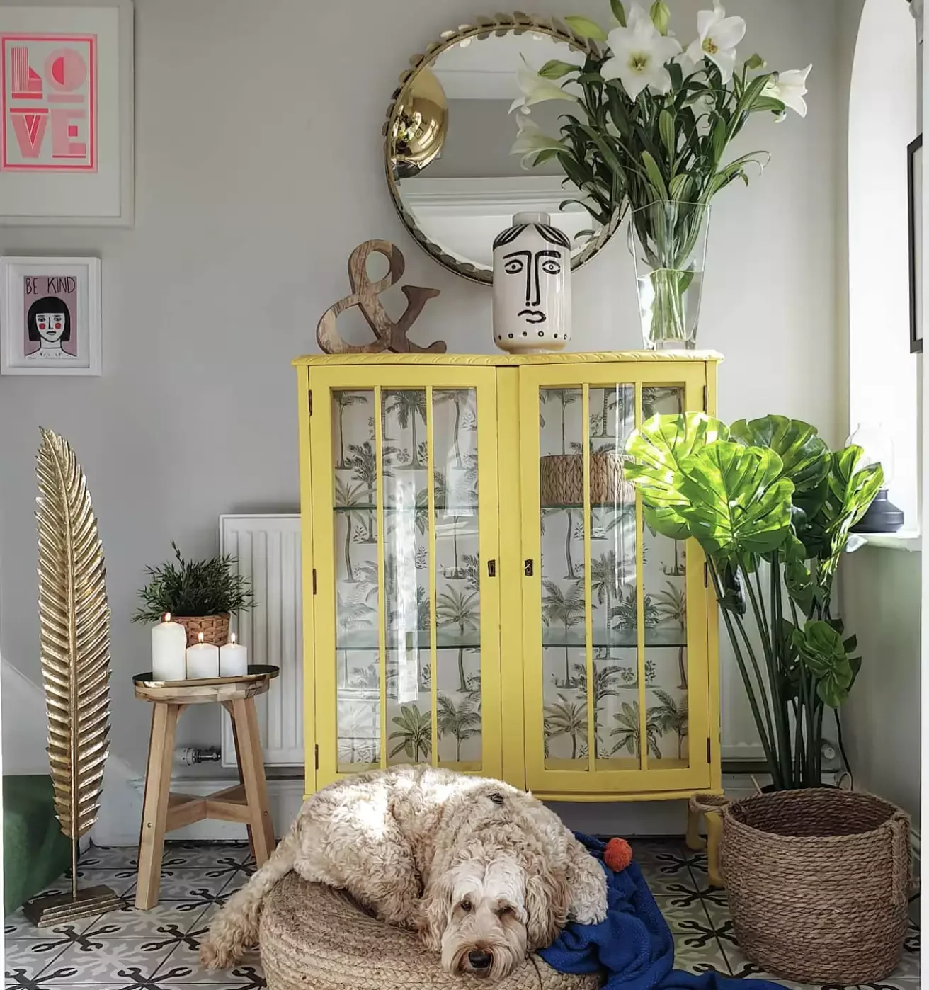 22 Creative Painted Furniture Ideas That Will Transform Your Home Decor 1 Mix Paint With Wallpaper