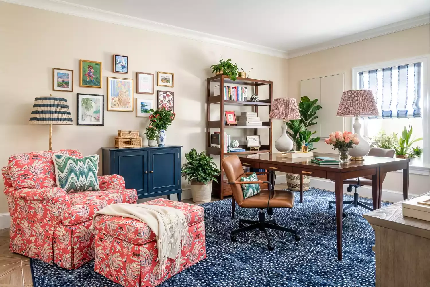 16 Inspiring Basement Office Ideas to Transform Your Underground Space Mix Patterns for a Bit of Fun