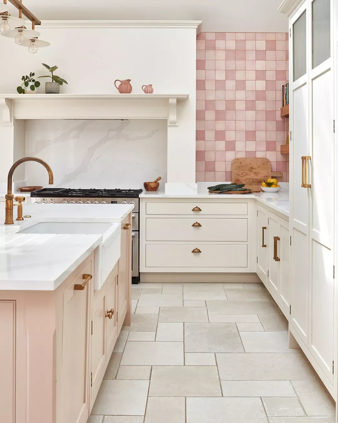 30 Stunning Pink Kitchen Designs That Show Why Pink Is the Ultimate Neutral 20 Mix Pink Tiling