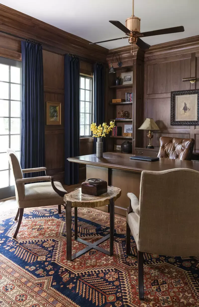 67 Stylish Modern Home Office Ideas That Make Working From Home a Joy Mix Warm Tones