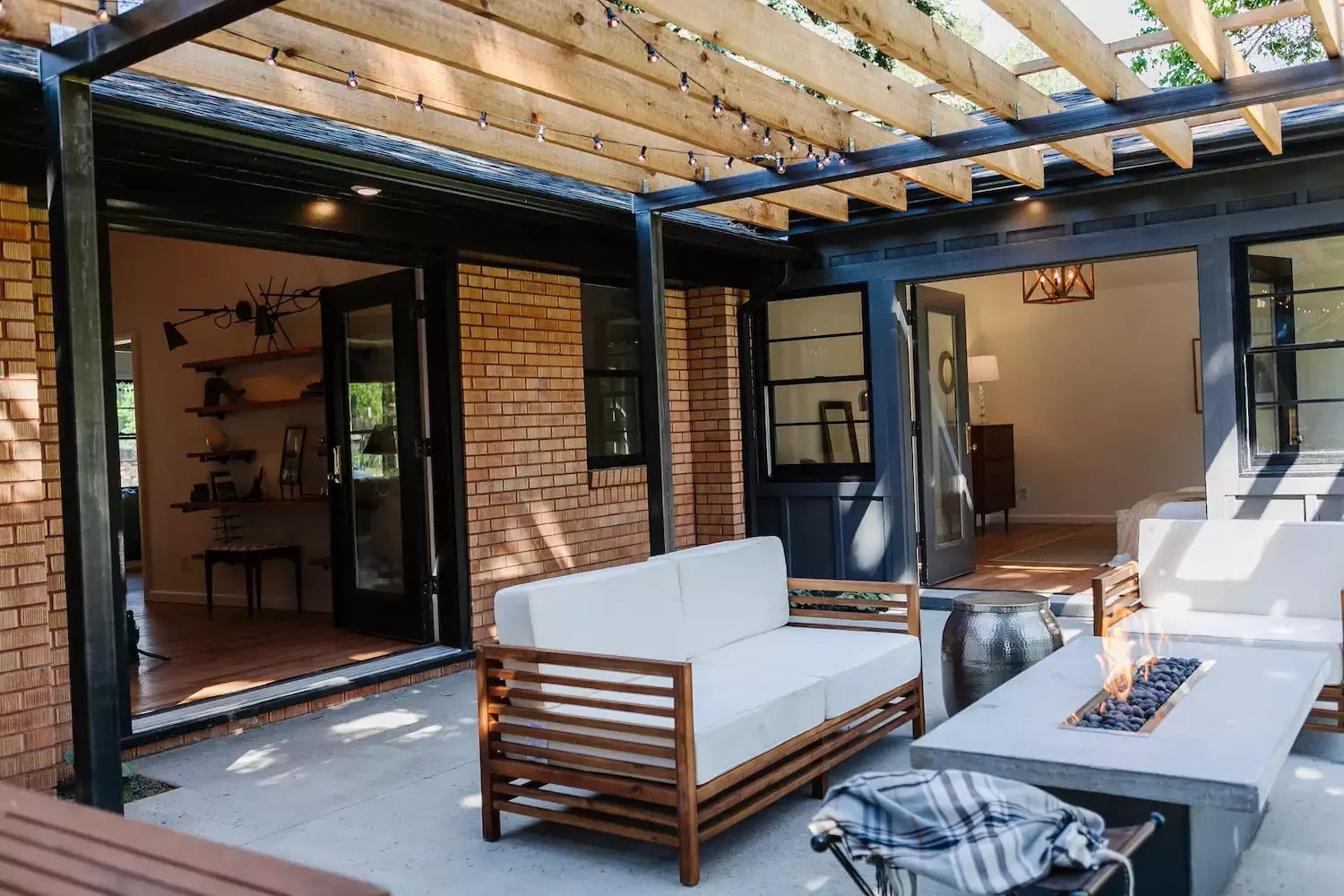 54 Small Patio Ideas That Will Transform Your Outdoor Space Mix Warm and Cool Finishes