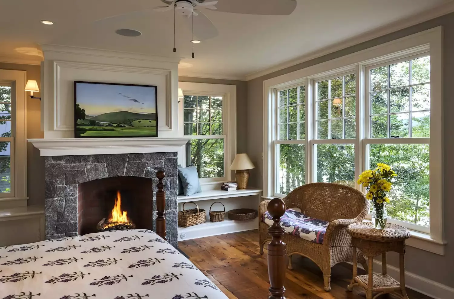 55 Stunning Bedroom Fireplace Ideas That Will Transform Your Sleep Sanctuary 50 Mix Wood and Stone