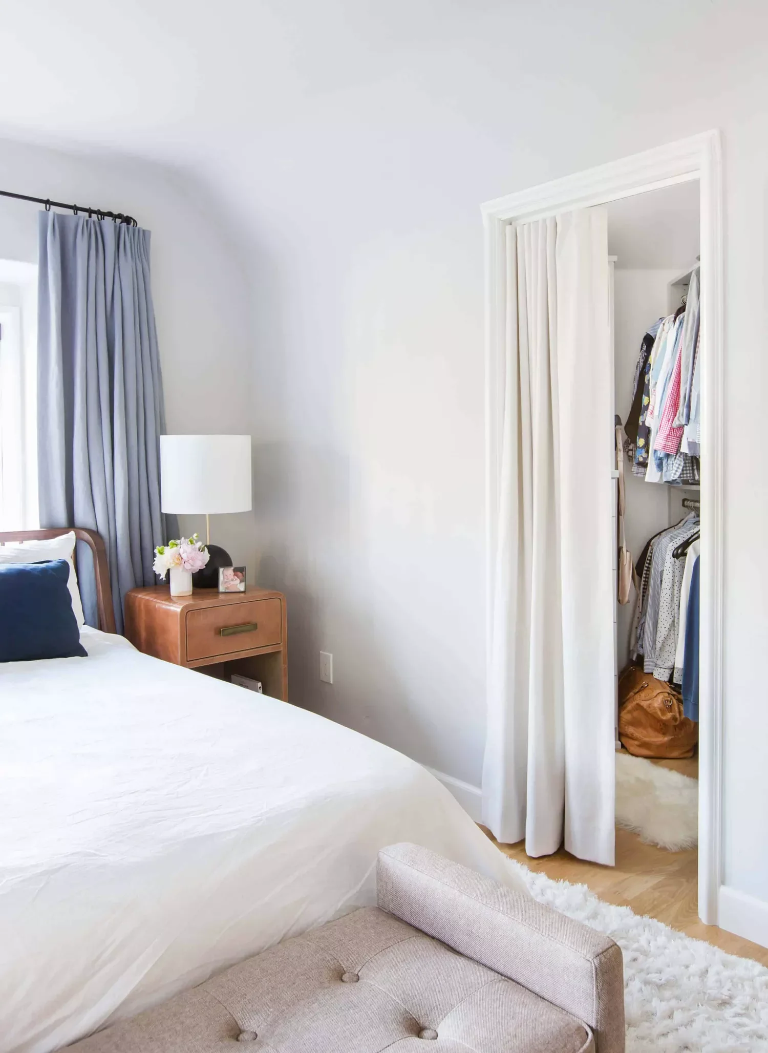 21 Gorgeous Closet Curtain Ideas That Instantly Hide Your Clutter Mix and Match Curtain Colors