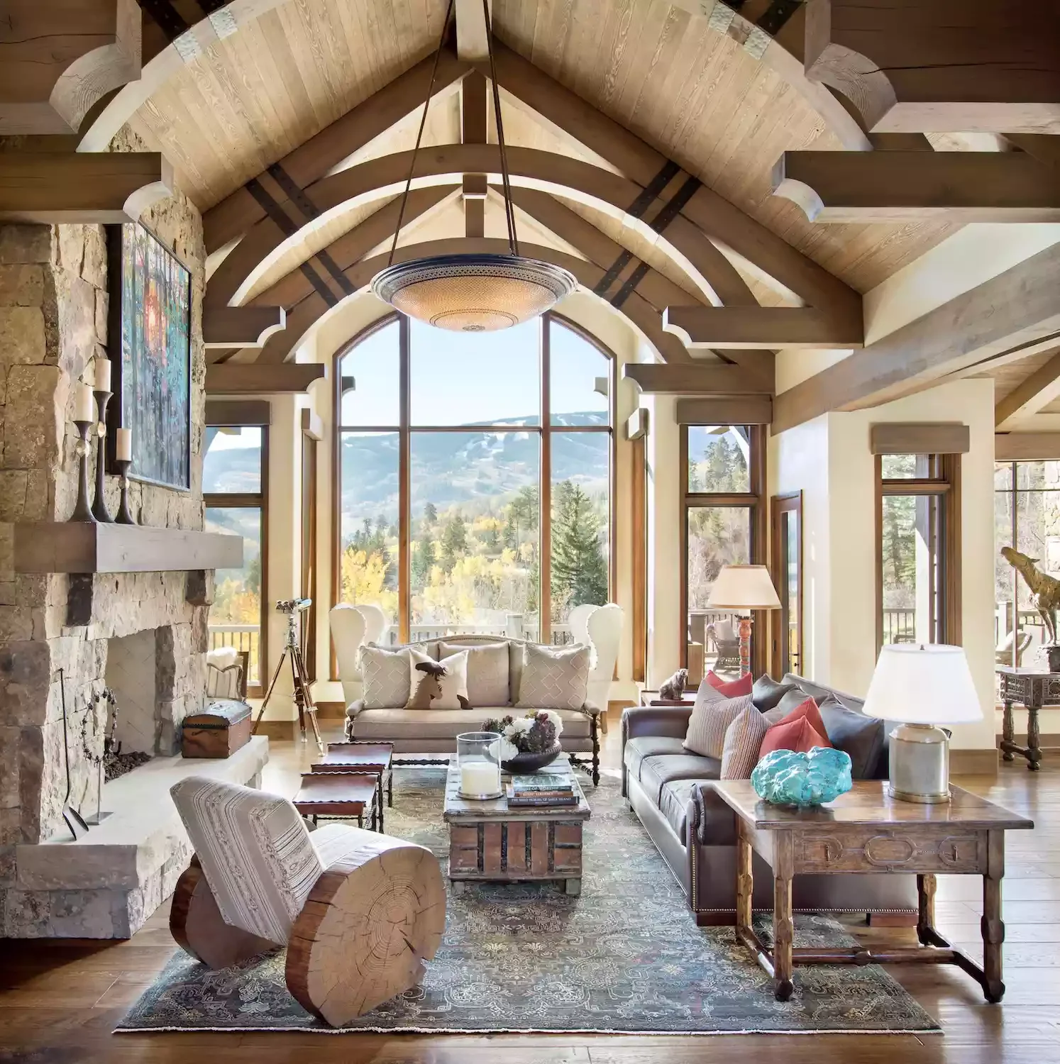 45 Modern Rustic Living Room Ideas That Will Transform Your Space 5 Mix in Antiques