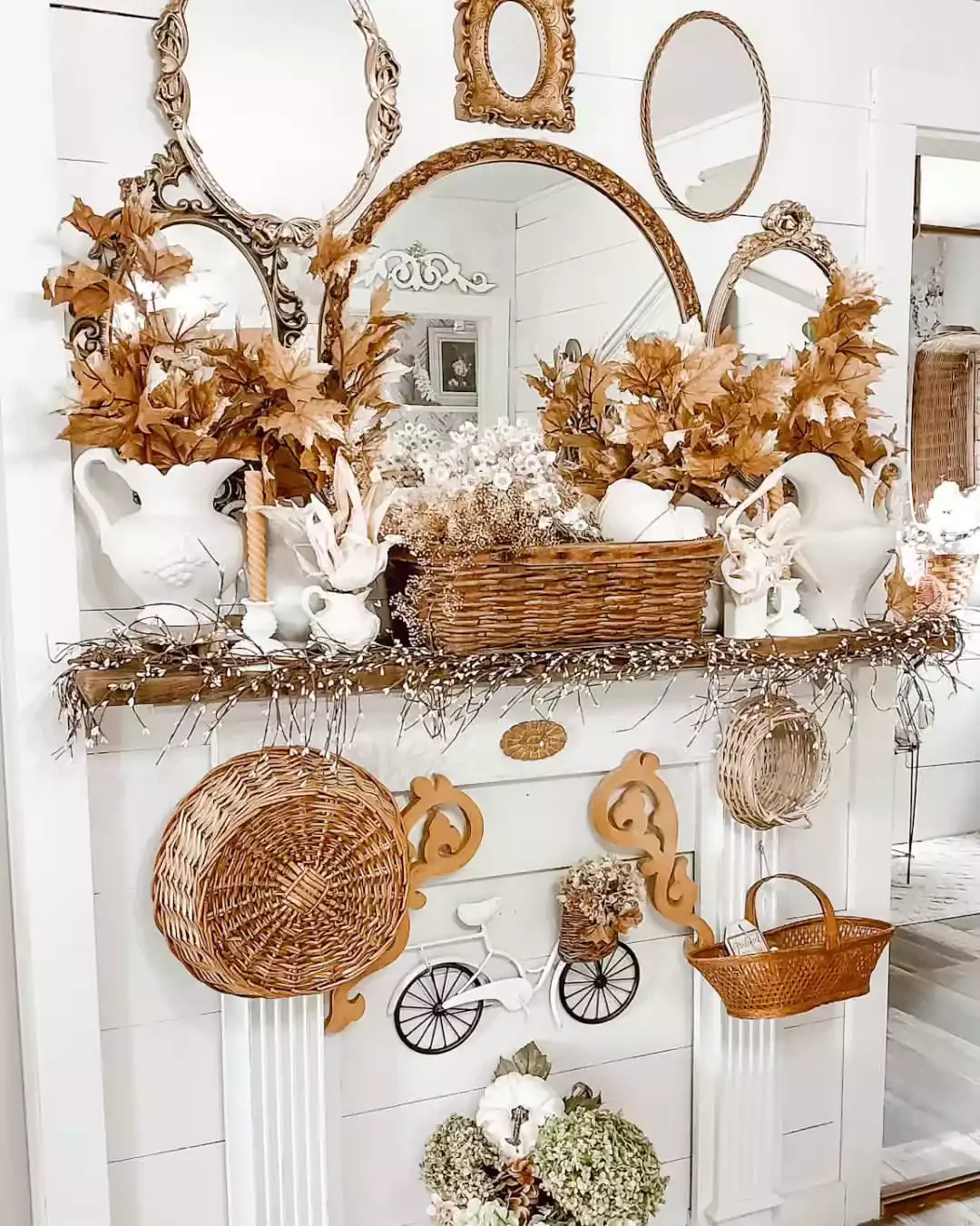 50 Stunning Fall Decorating Ideas That'll Make Your Home Feel Like Autumn Magic 15 Mix of Real and Faux