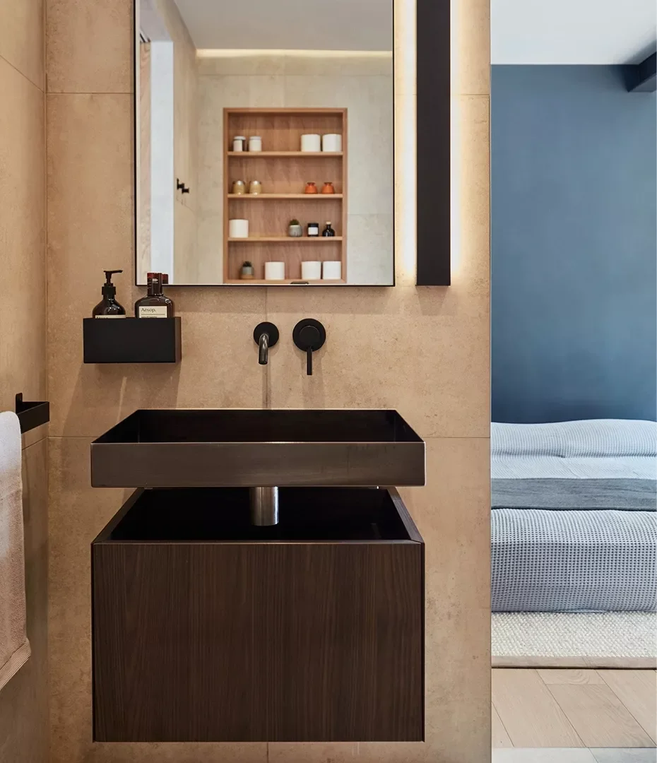 33 Japandi Bathroom Ideas for Ultimate Zen Transformation Mixed Wood Tones