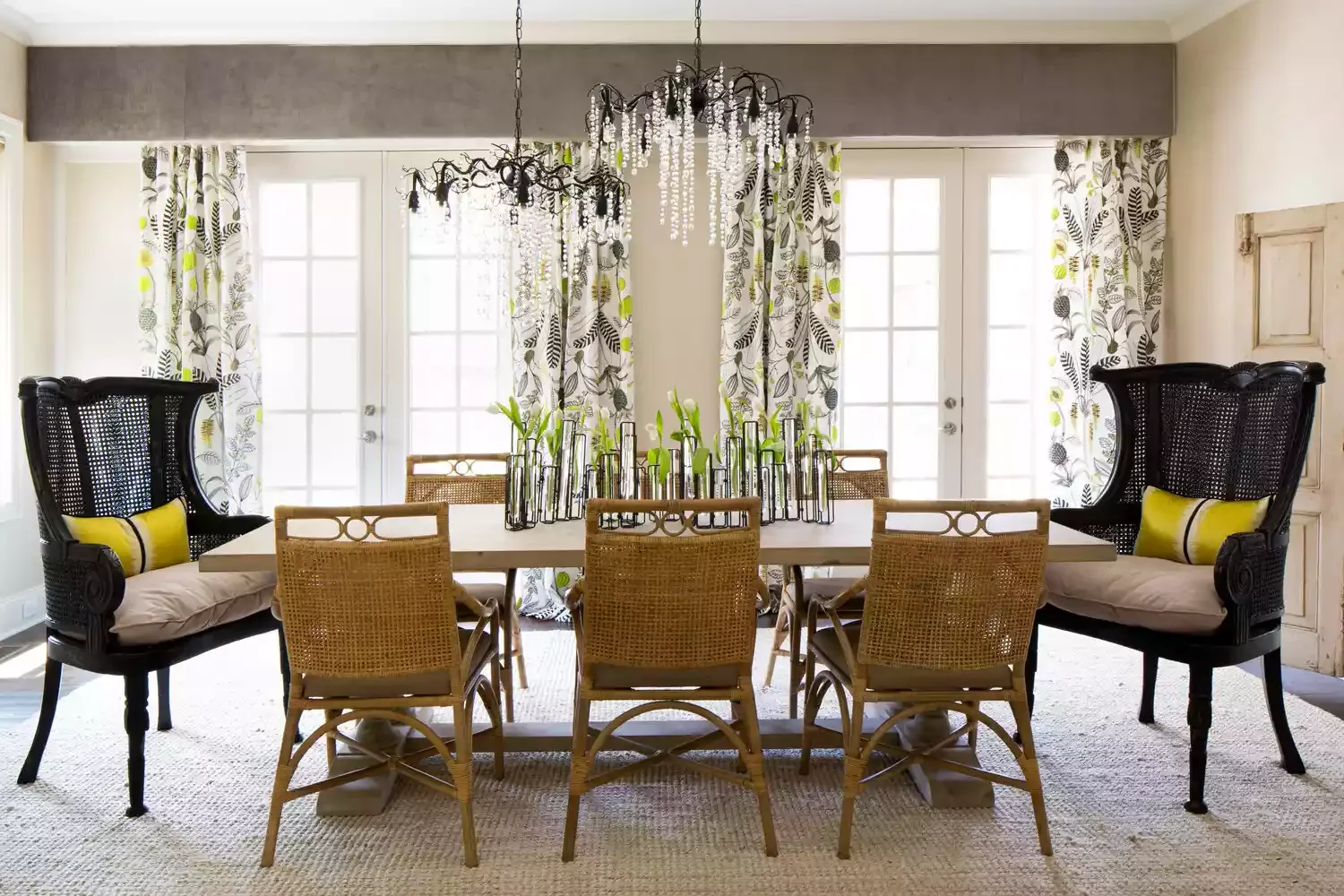 30 Stunning Dining Room Curtain Ideas That Will Transform Your Space Modern Botanicals
