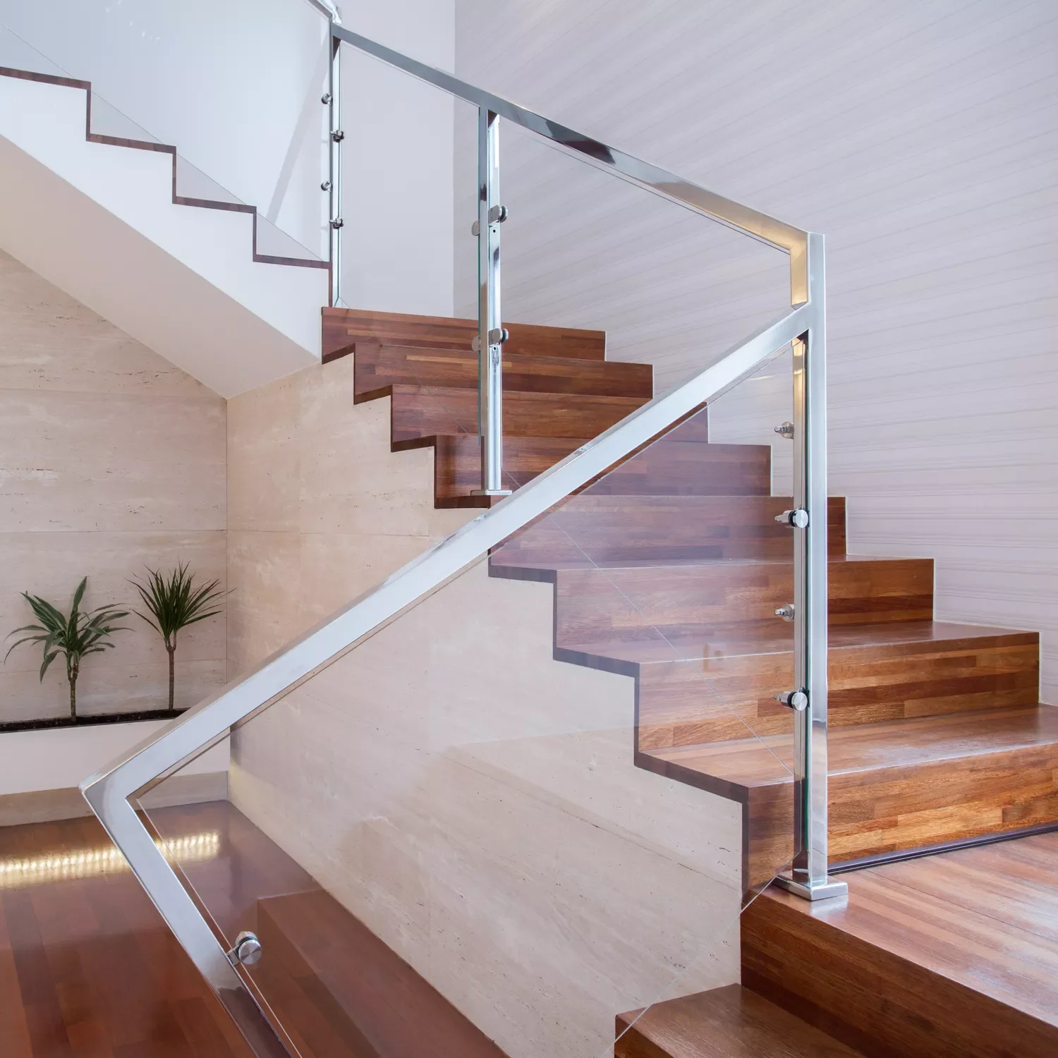 15 Creative Basement Stairway Ideas to Completely Transform Your Lower Level 4 Modernize With a Glass Railing