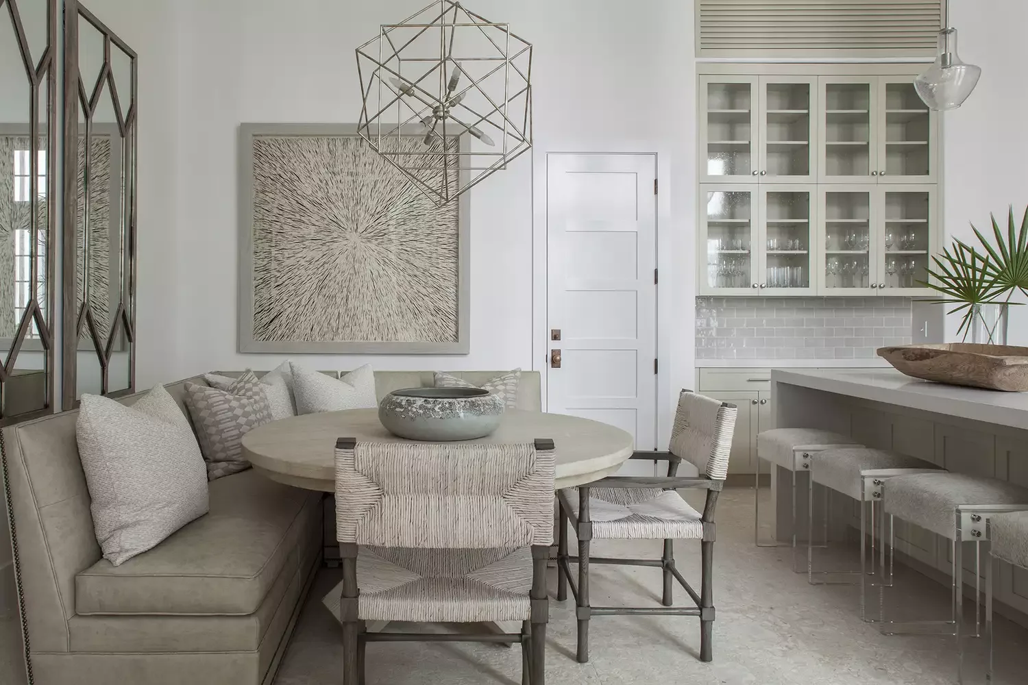 30 Cozy Breakfast Nook Ideas That'll Transform Your Morning Routine Monochromatic Breakfast Nook