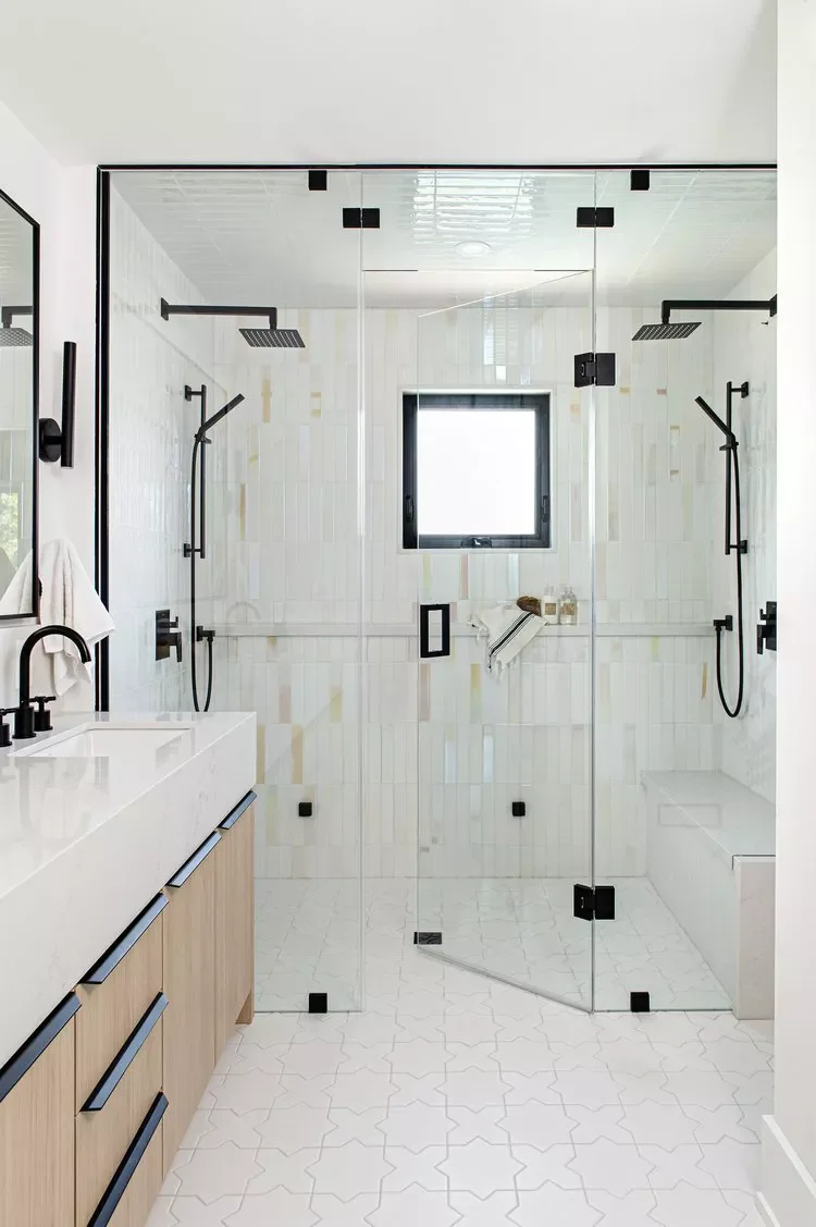 30+ Stunning Bathroom Floor Tile Ideas to Transform Your Space Monochromatic Patterned