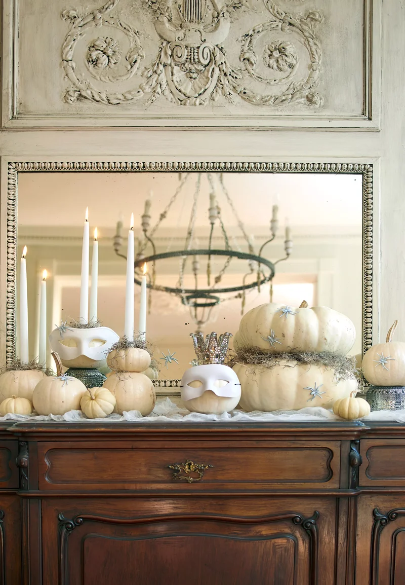 25 Elegant White Pumpkin Ideas for Stunning Fall Decor 13 Monochromatic White Pumpkins