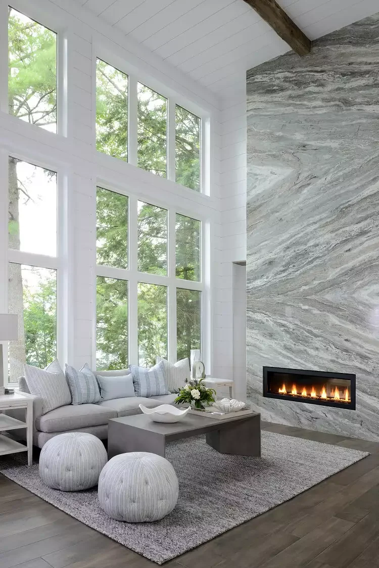 27 Stunning Linear Fireplace Ideas for Modern Homes That Combine Style and Easy Maintenance 8 Monumental Fireplace Wall