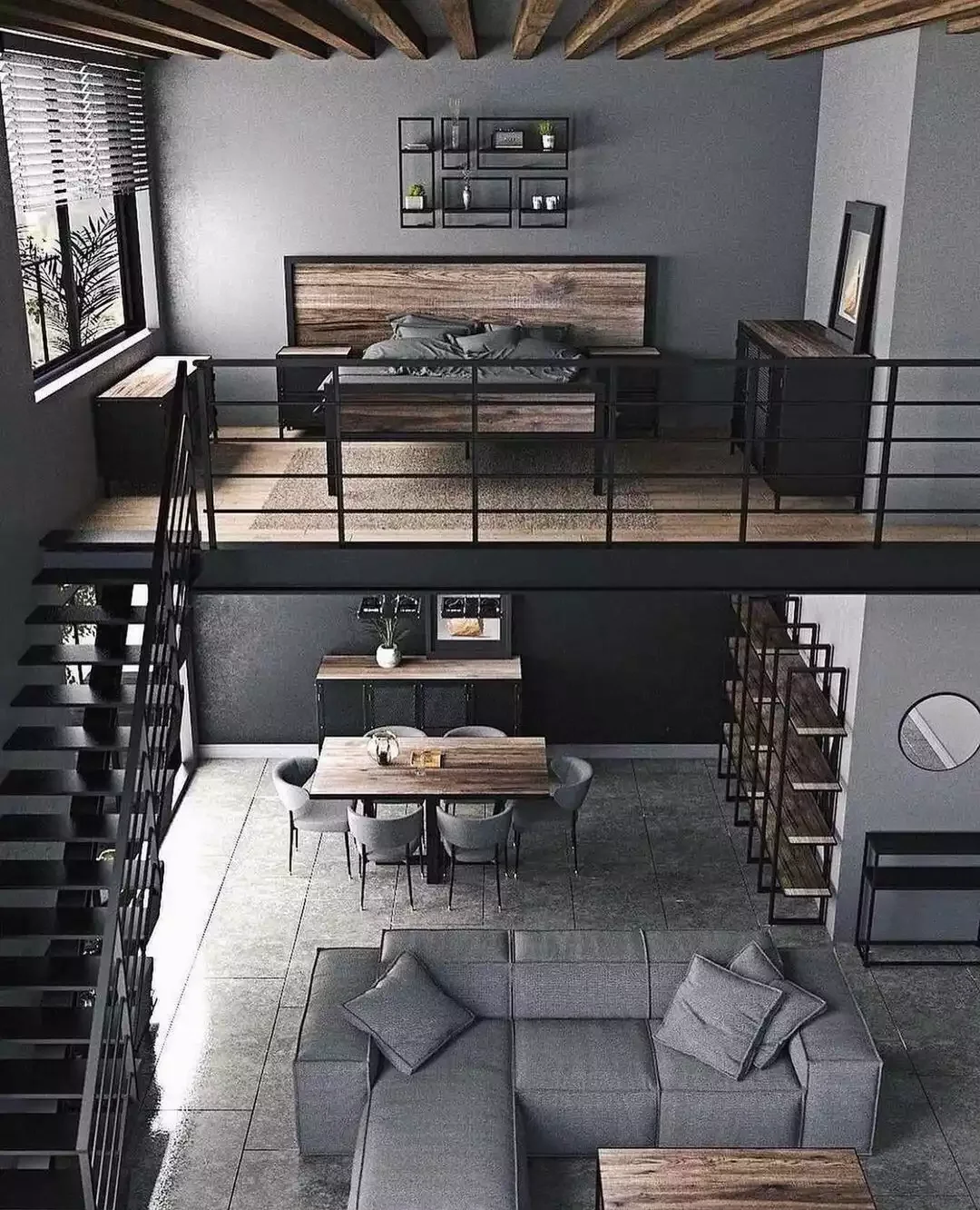 20 Stunning Ways to Transform Your Loft Into a Cozy Home 18 Moody Loft