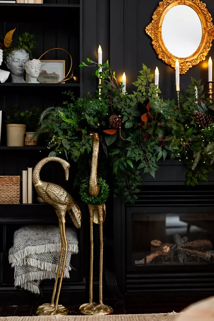61 Stunning DIY Christmas Garland Ideas to Transform Your Holiday Decor 41 Moody Mantel Garland