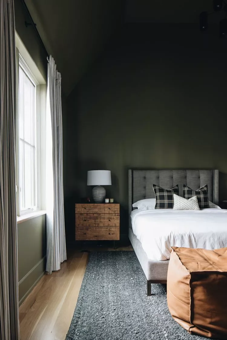 25 Clever Small Primary Bedroom Ideas That Make Your Space Feel Surprisingly Spacious 23 Moody Small Bedroom