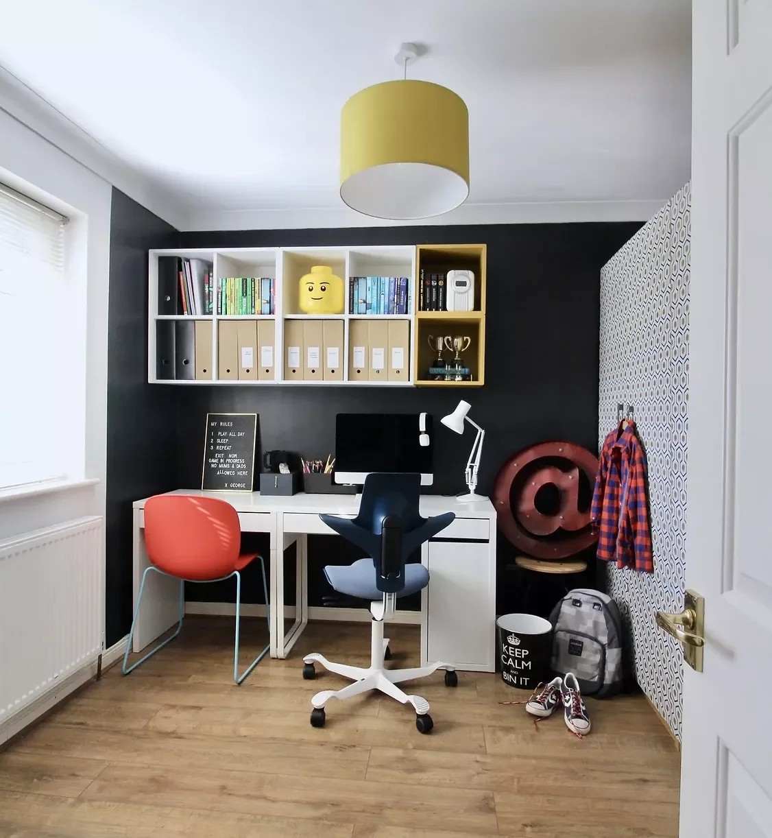 30 Creative Home Office Shelving Solutions to Transform Your Workspace Mount a Cabinet Above the Desk