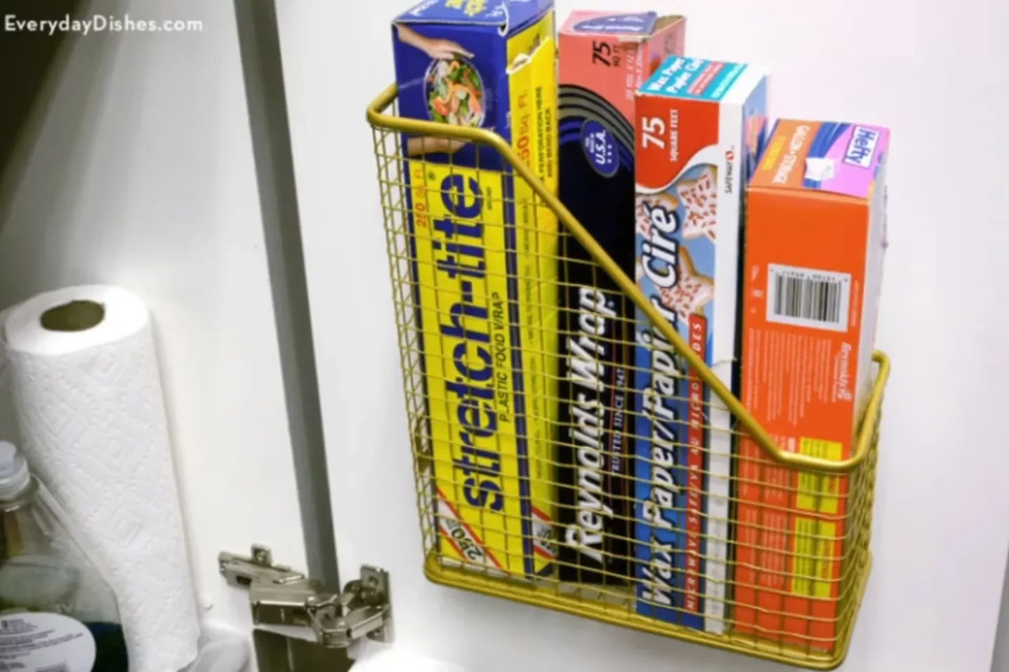 49 Brilliant Storage Solutions to Transform Every Room in Your Home Mount a Magazine File on the Kitchen Cabinet Door