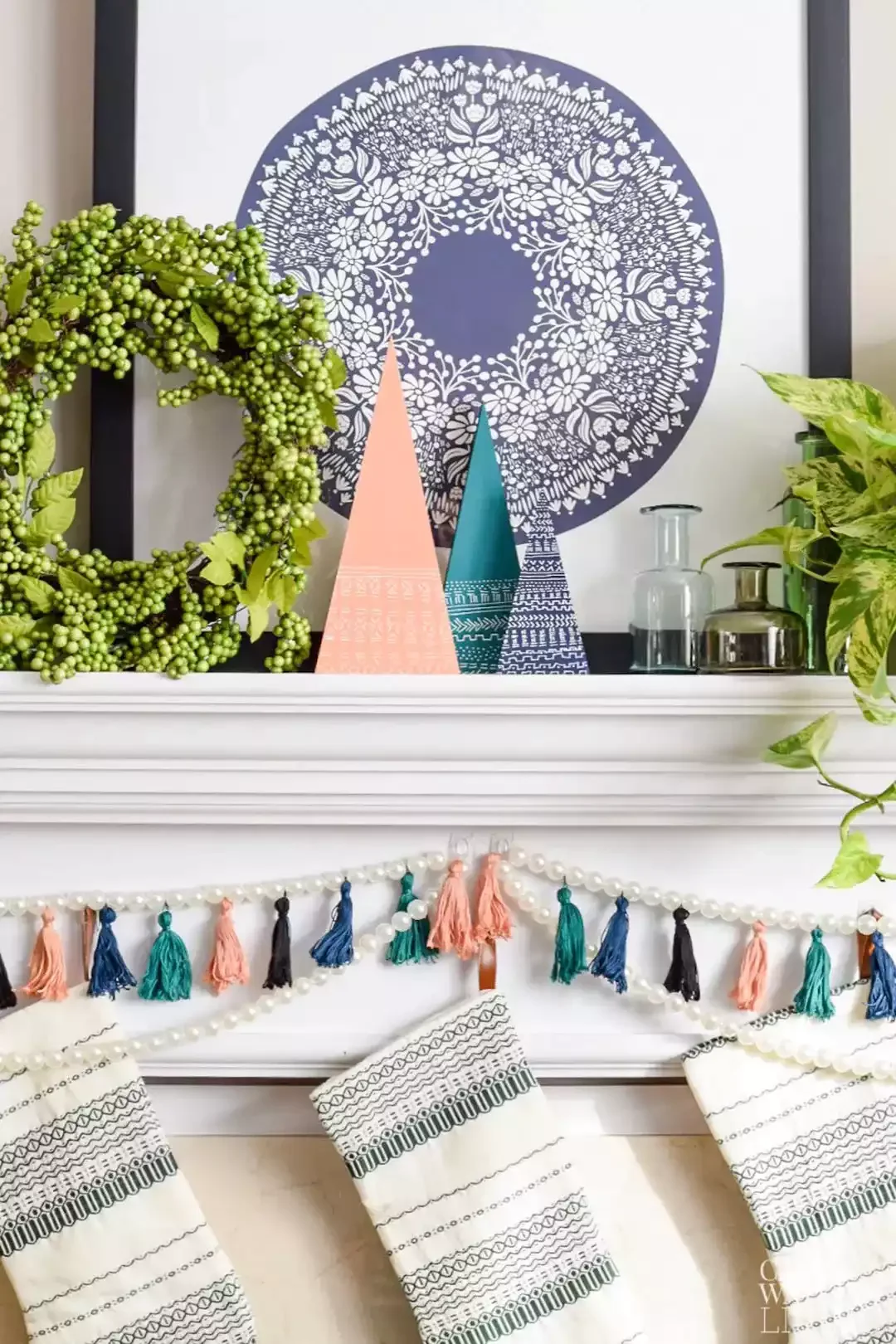 43 DIY Christmas Tree Ideas That Will Wow Your Holiday Guests Mudcloth Patterned Wood Trees
